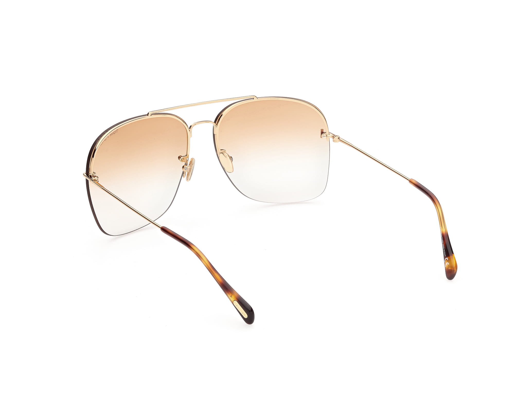 Tomford FT0883 Sunglass Gold Male RimLess Metal Sunglass — Gold frame — view 3