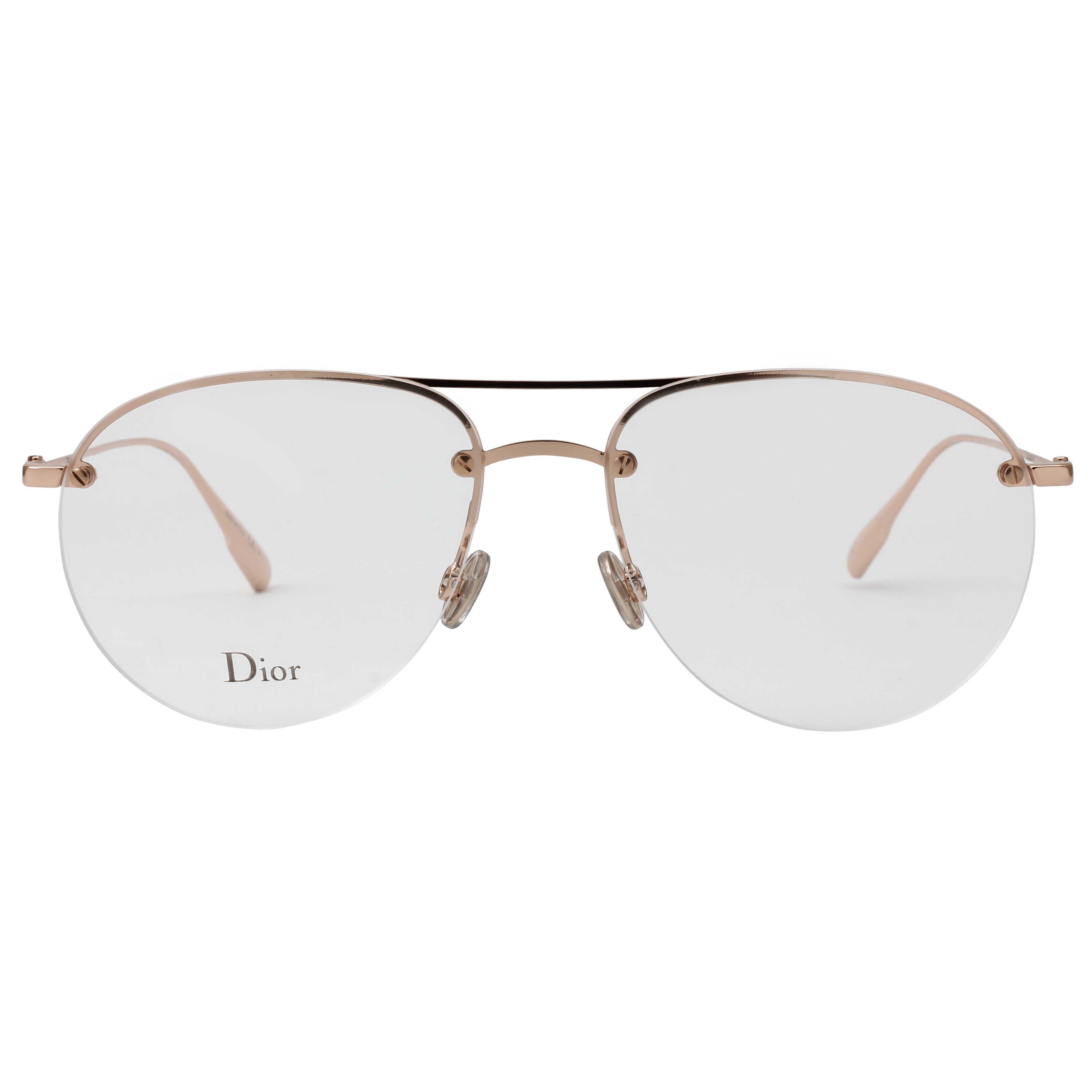 Christian Dior STELLAIREO11 Frame Rose Gold Male RimLess Met Frame — Rose Gold frame — view 2