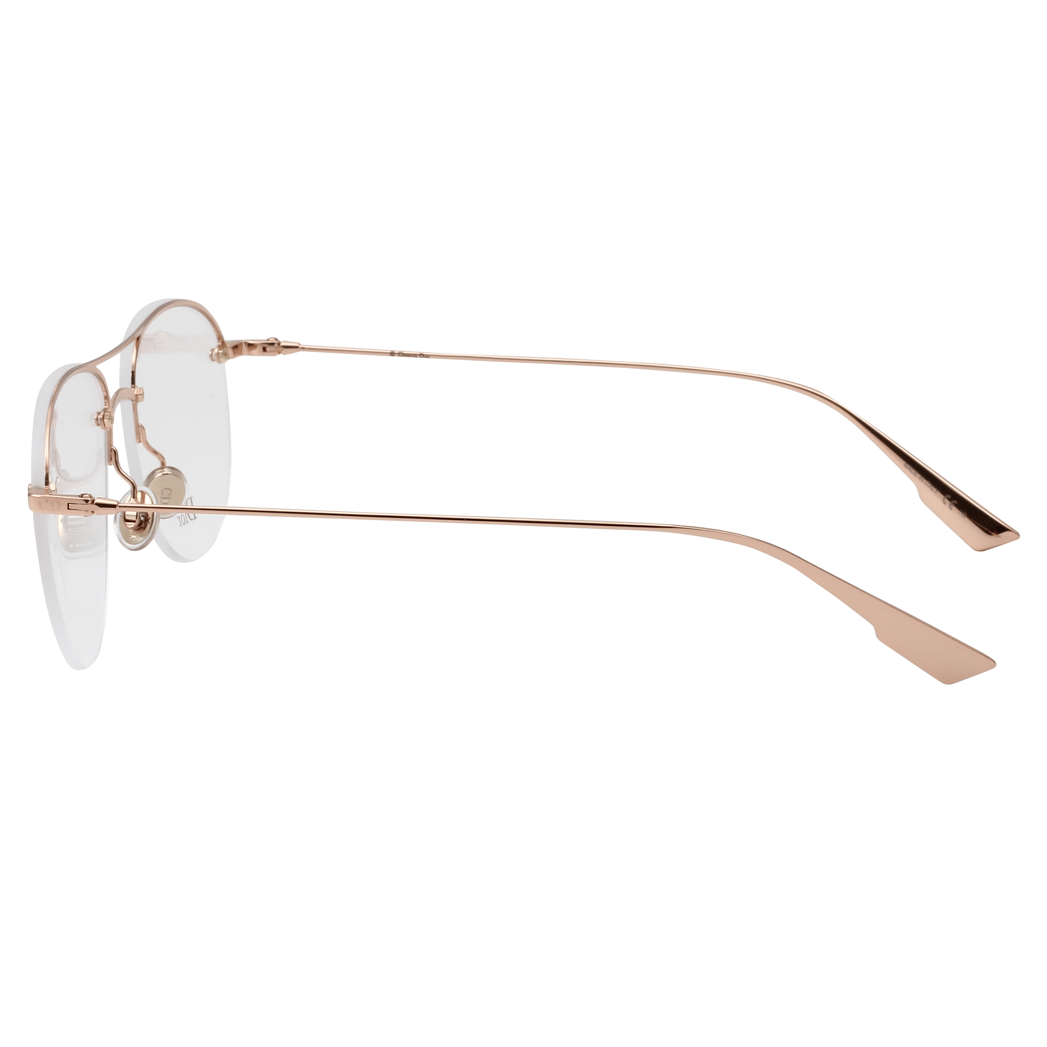 Christian Dior STELLAIREO11 Frame Rose Gold Male RimLess Met Frame — Rose Gold frame — view 3