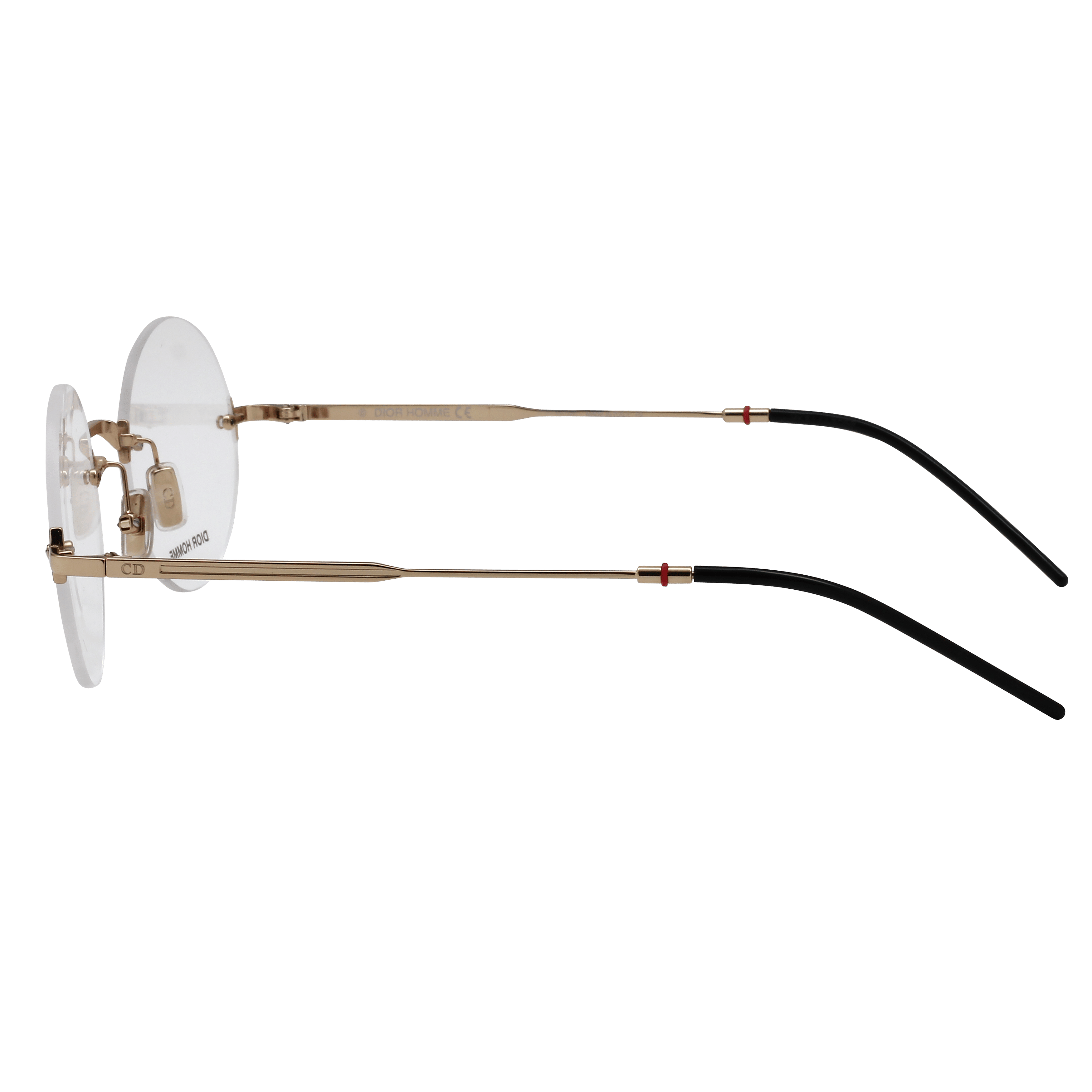 Christian Dior DIOR0236 Frame Gold Male RimLess Metal Frame — Gold frame — view 3