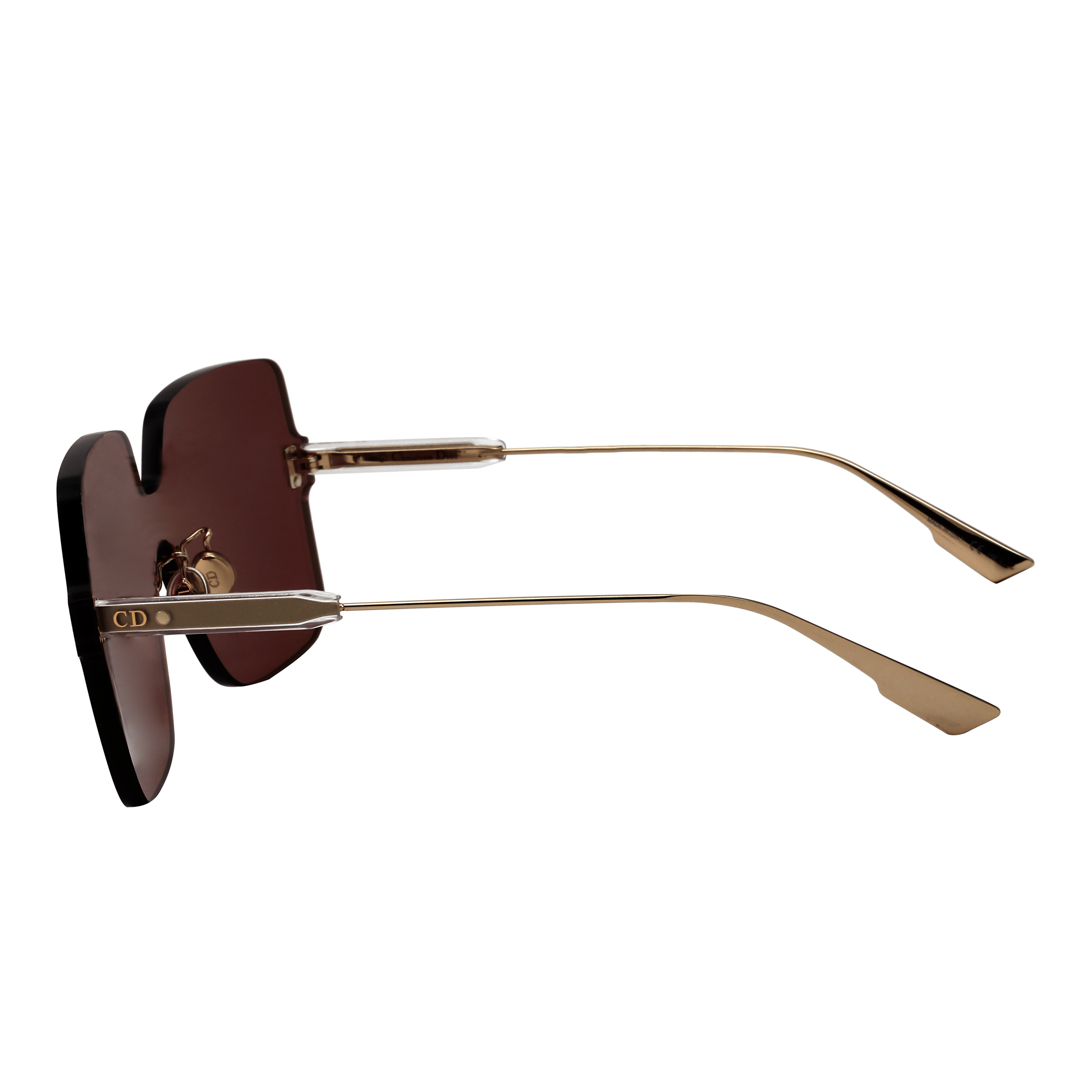 Christian Dior DIORCOLORQUAKE1 Sunglass Brown Female RimLess Sunglass — Brown frame — view 3