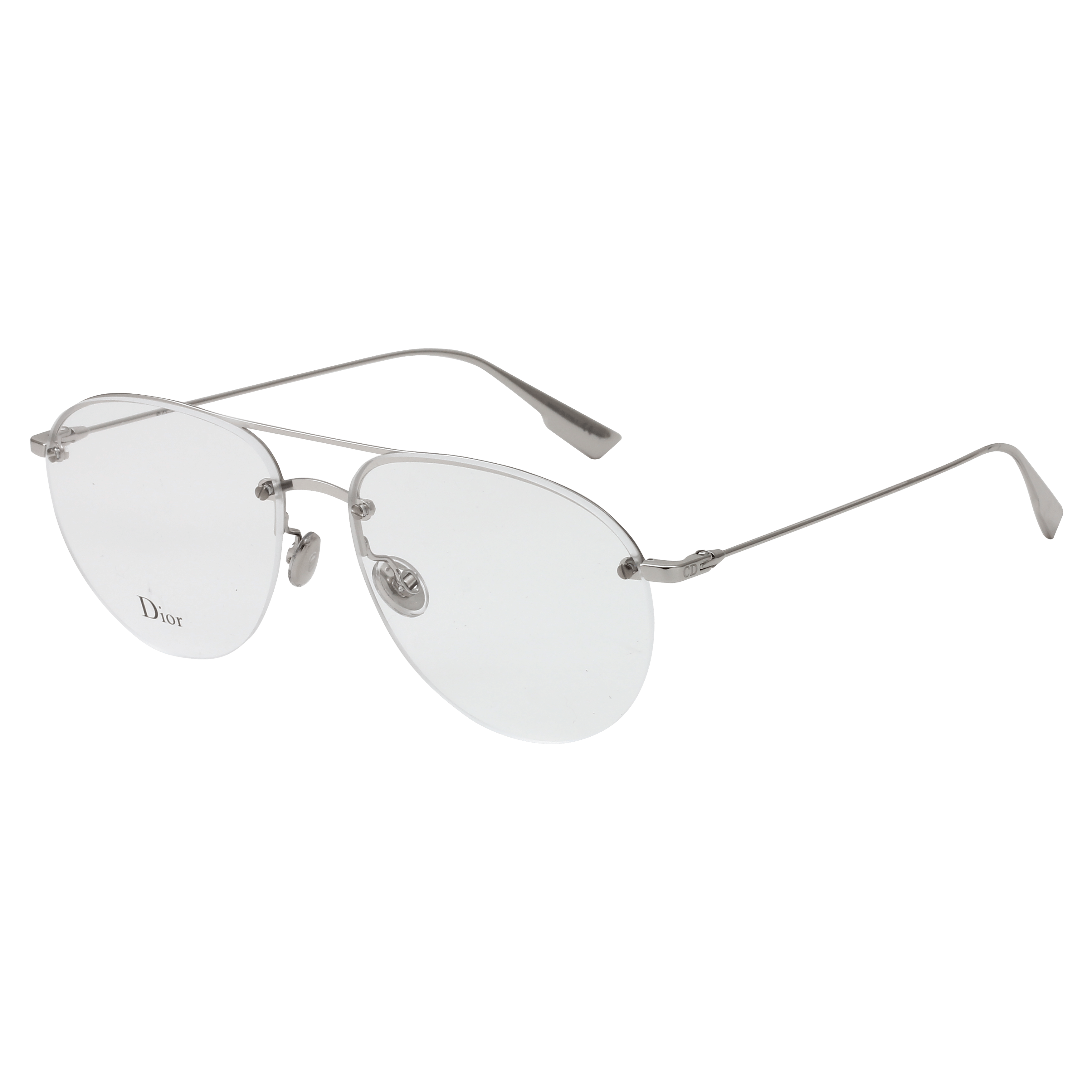 Christian Dior STELLAIREO11 Frame Silver Male RimLess Metal Frame — Silver frame — alternate view