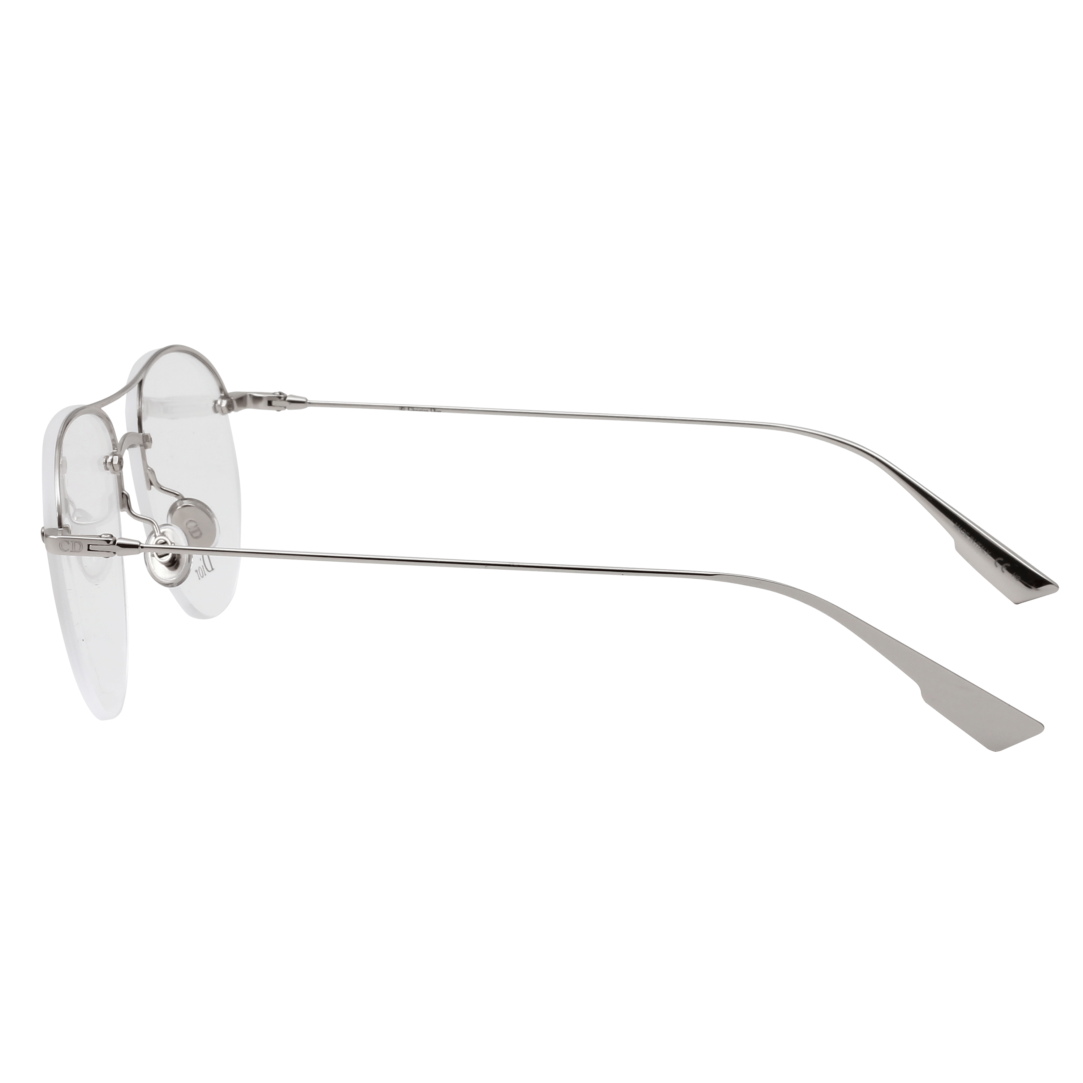 Christian Dior STELLAIREO11 Frame Silver Male RimLess Metal Frame — Silver frame — view 3