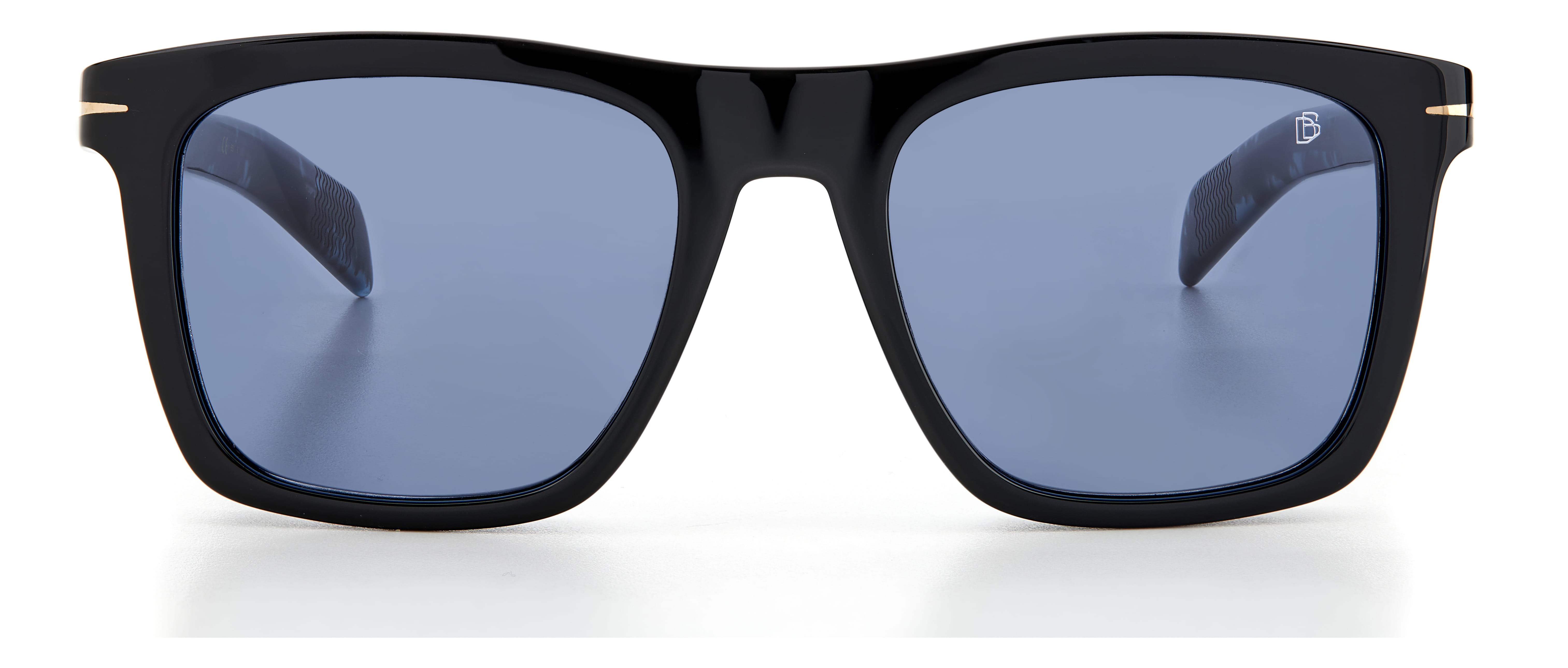 David Beckham DB 7000/S Sunglass Black Male Full Shell Sunglass — Black frame — view 2