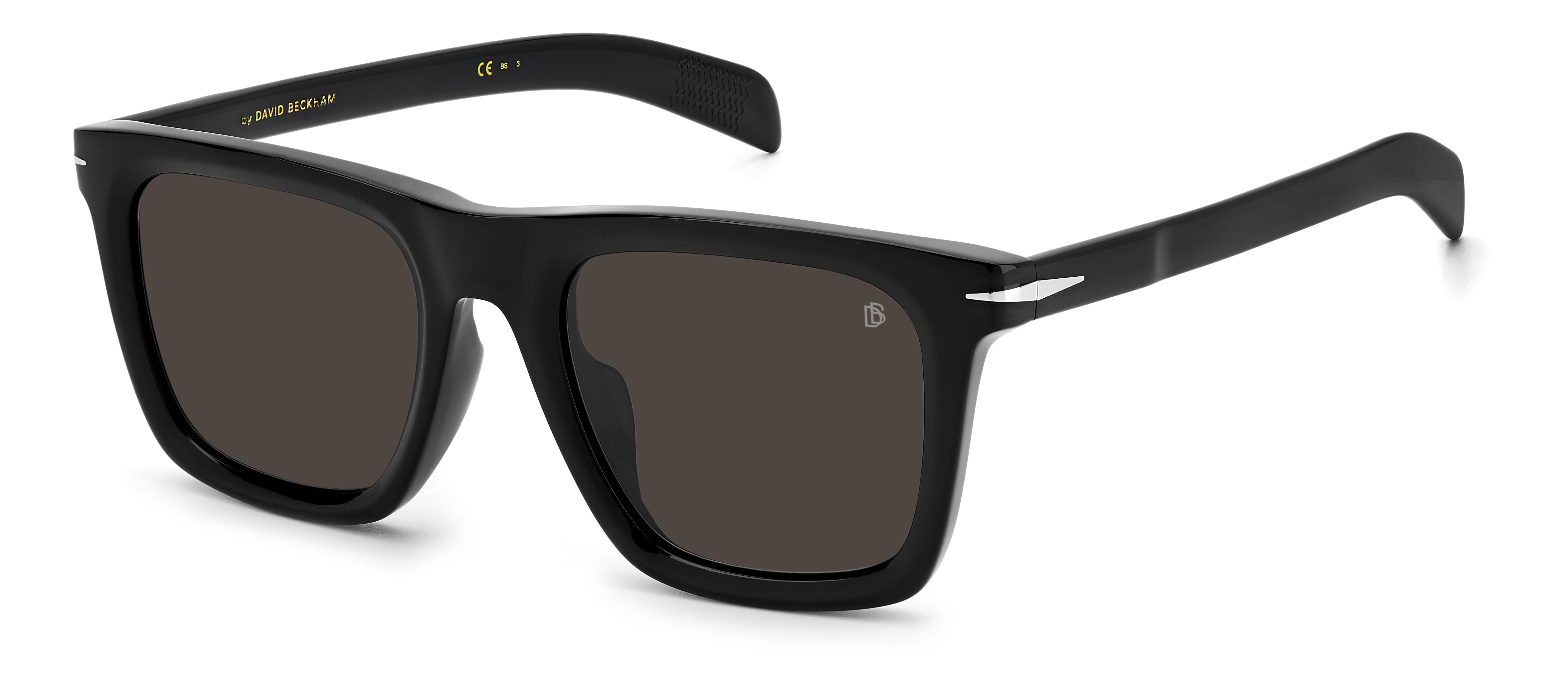 David Beckham DB 7066/F/S Sunglass Black Male Full Shell — Black frame