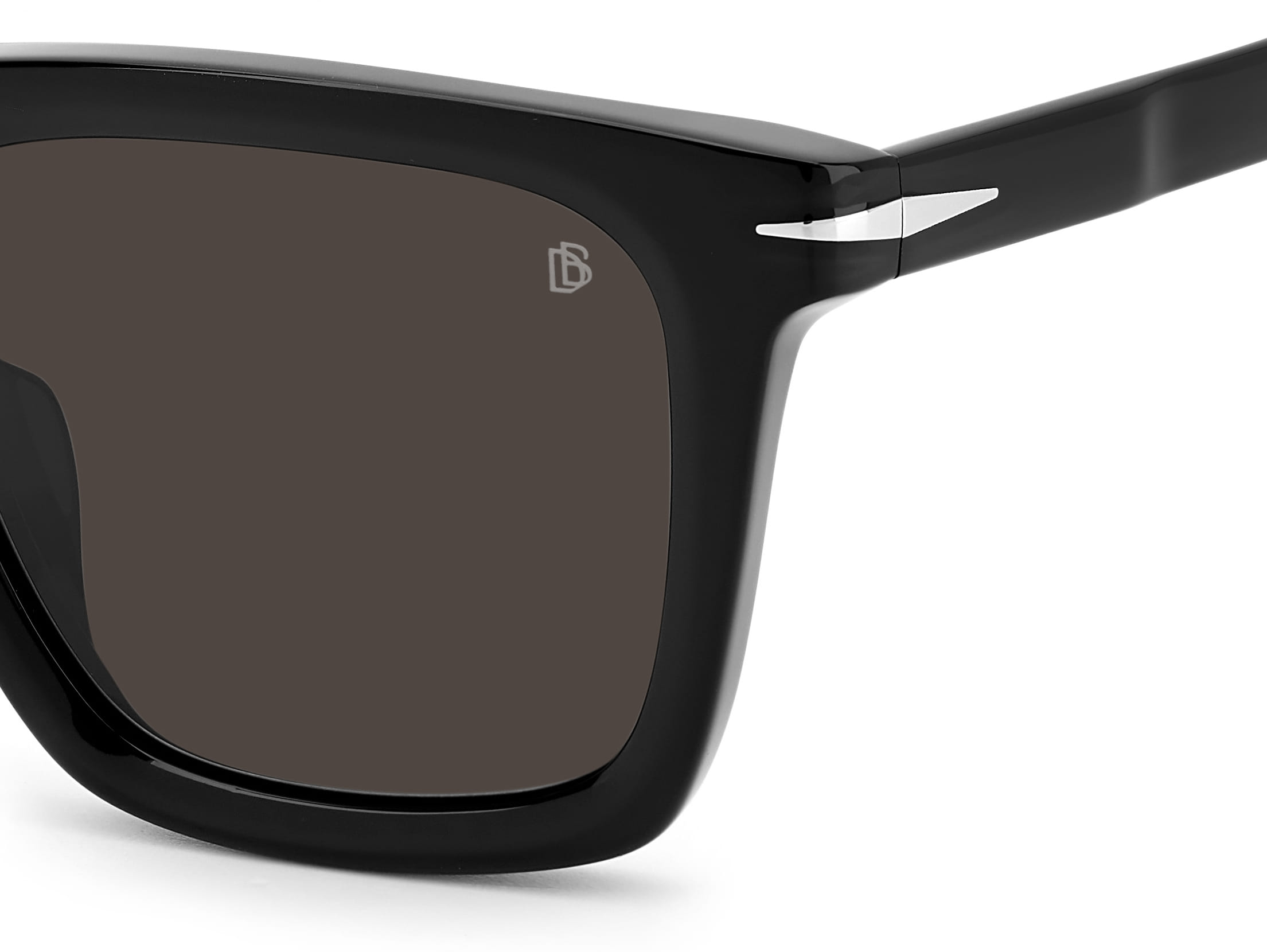David Beckham DB 7066/F/S Sunglass Black Male Full Shell Sunglass — Black frame — view 3