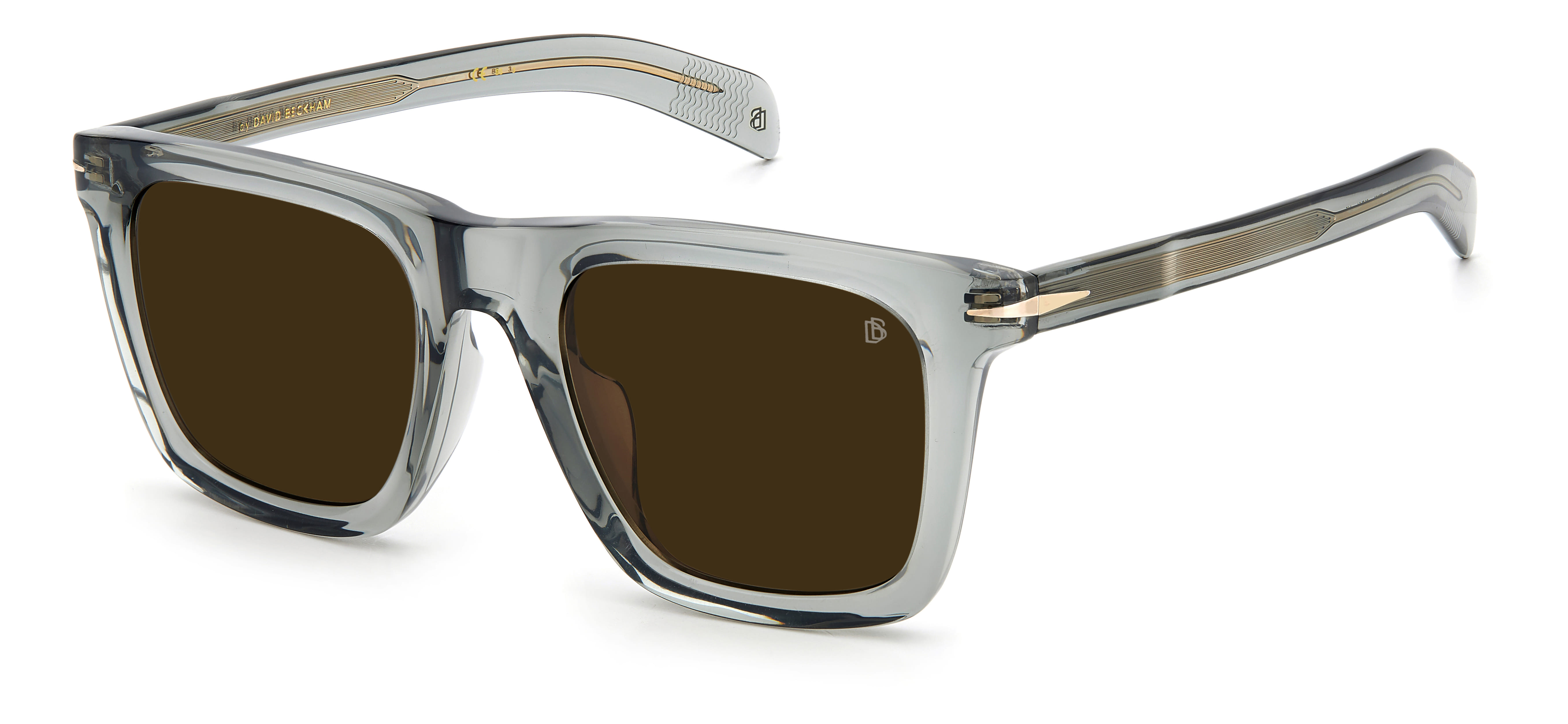 David Beckham DB 7066/F/S Sunglass Transparent Grey Male Ful — Transparent Grey frame
