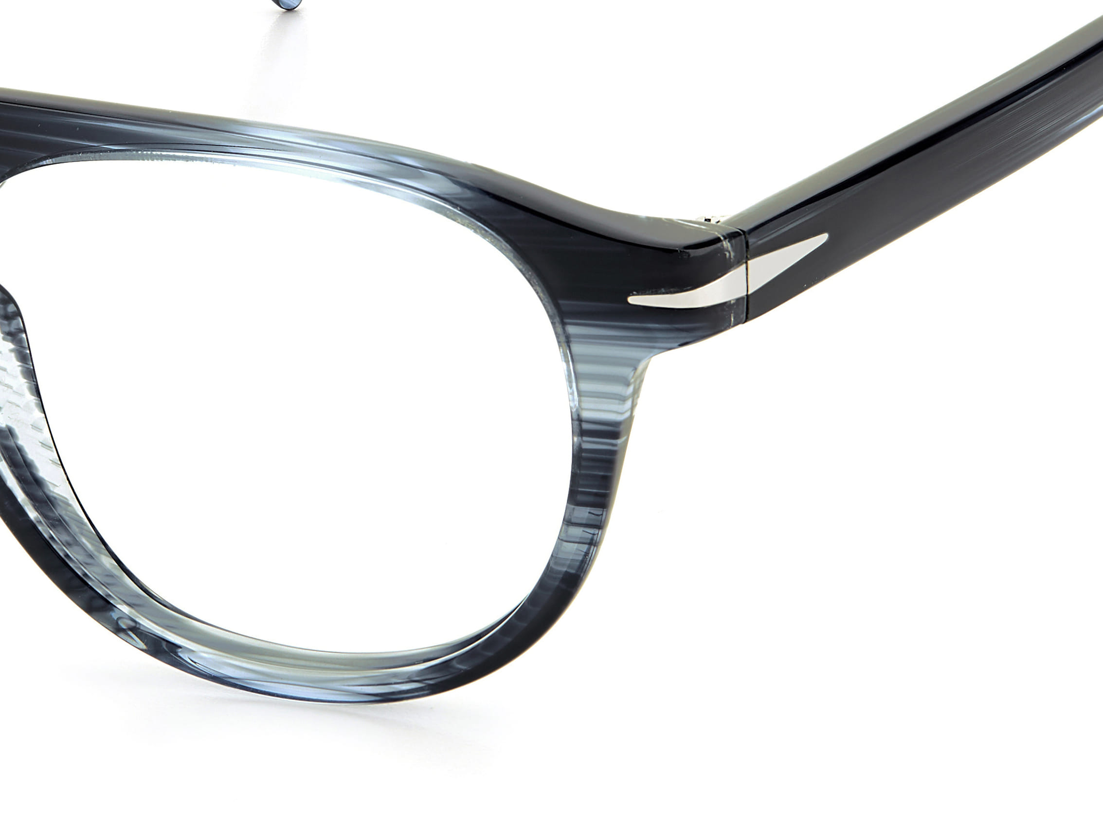 David Beckham DB 7024 Frame Grey Male Full Shell Frame — Grey frame — view 3
