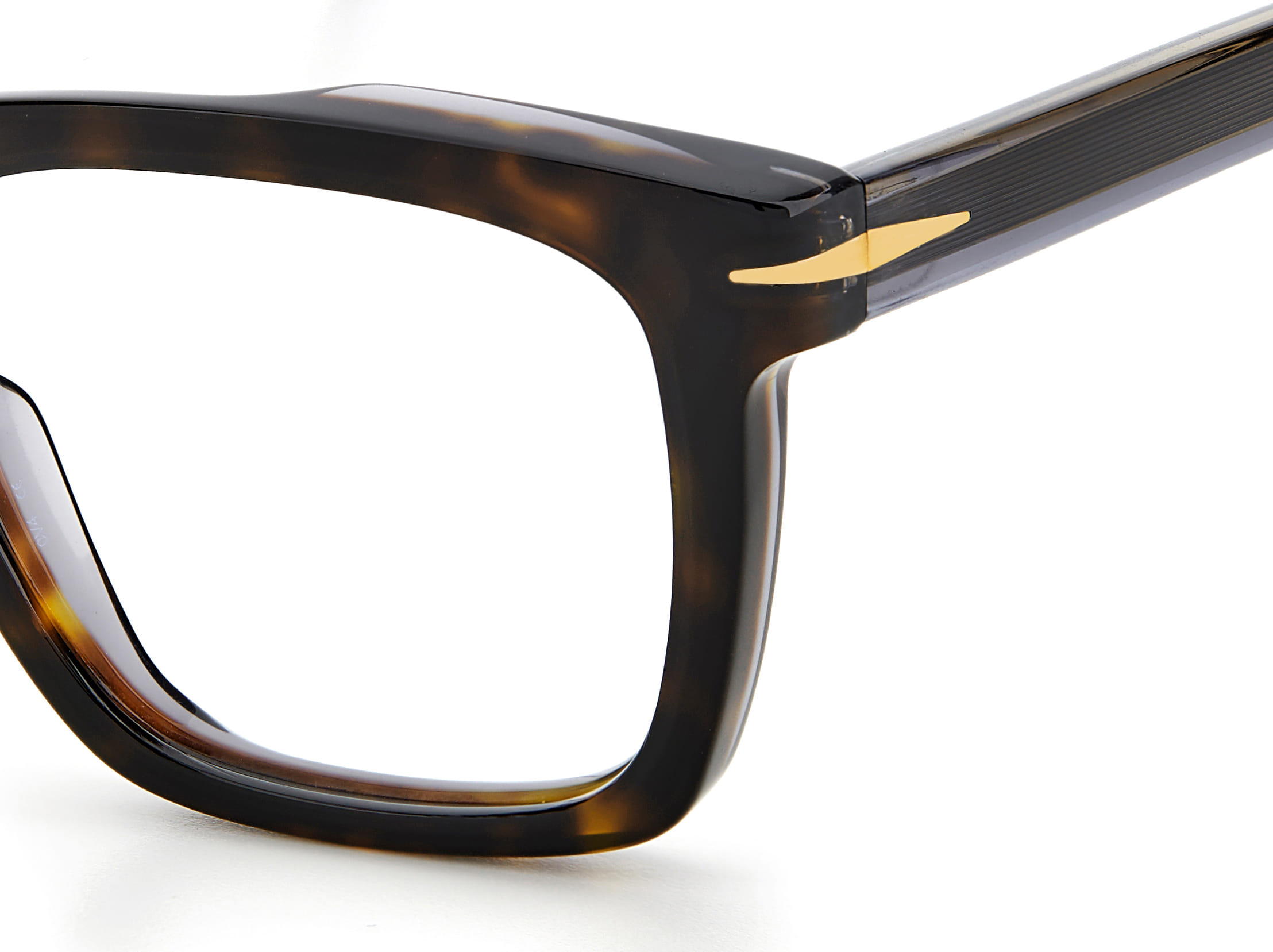 David Beckham DB 7020 Frame Havana Male Full Shell Frame — Havana frame — view 3