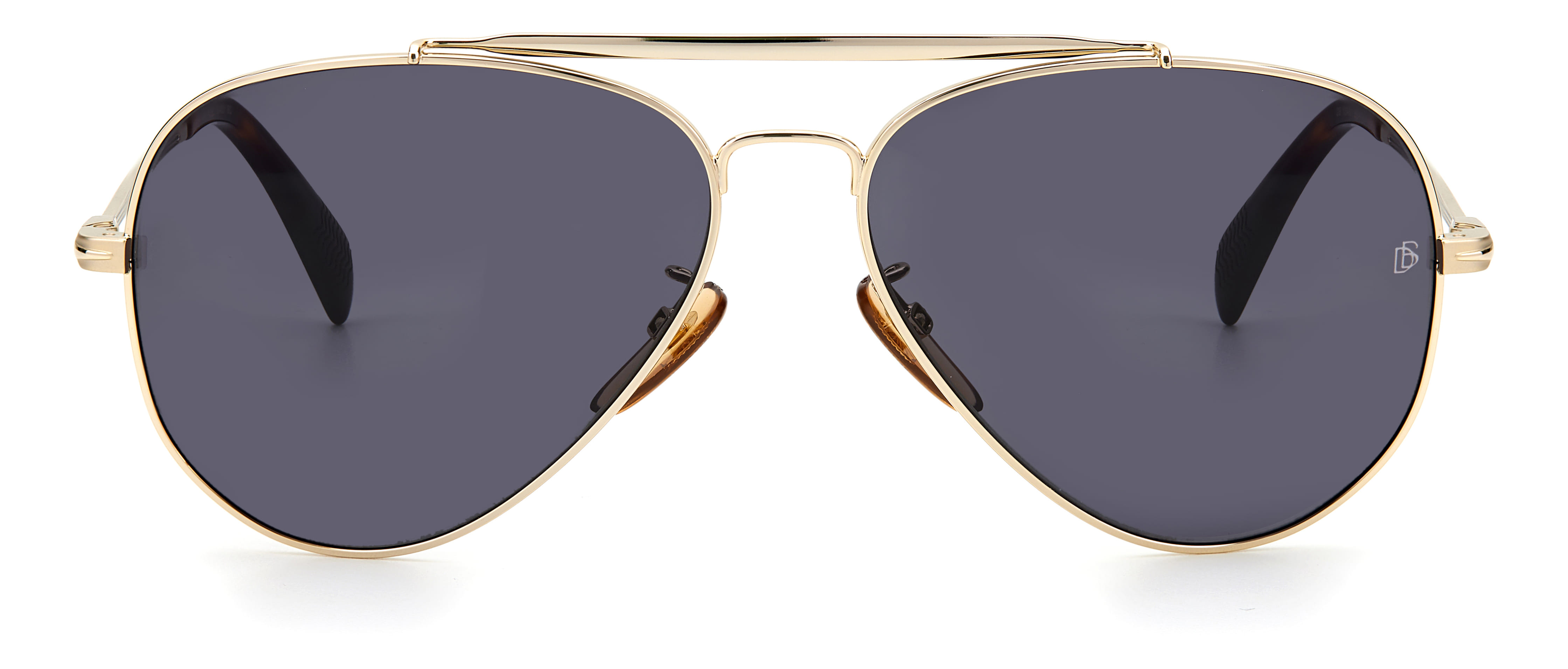 David Beckham DB 1004/S Sunglass Gold Male Full Metal Sunglass — Gold frame — view 2
