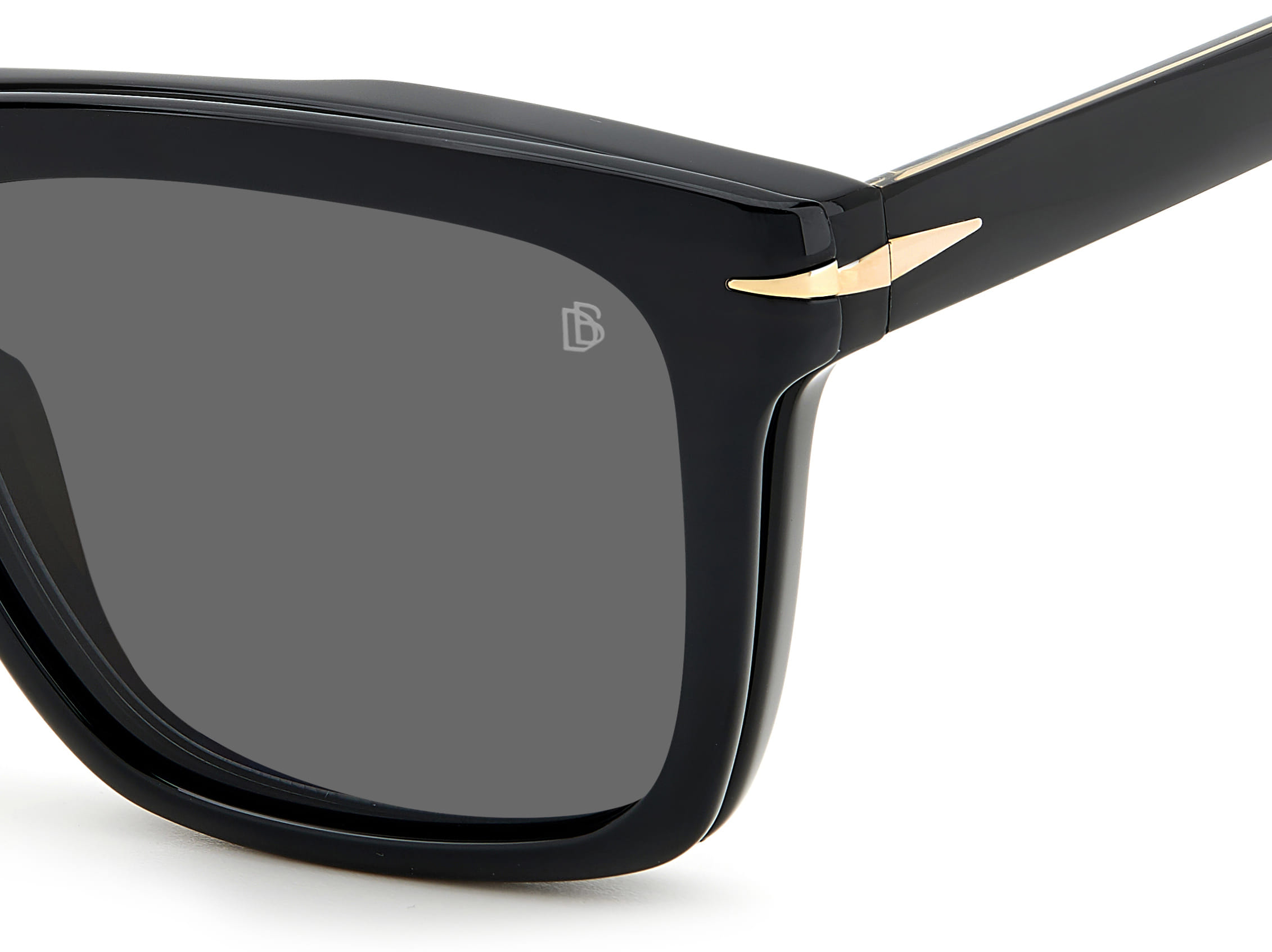 David Beckham DB 7000/CS Sunglass Black Male Full Shell Sunglass — Black frame — view 3