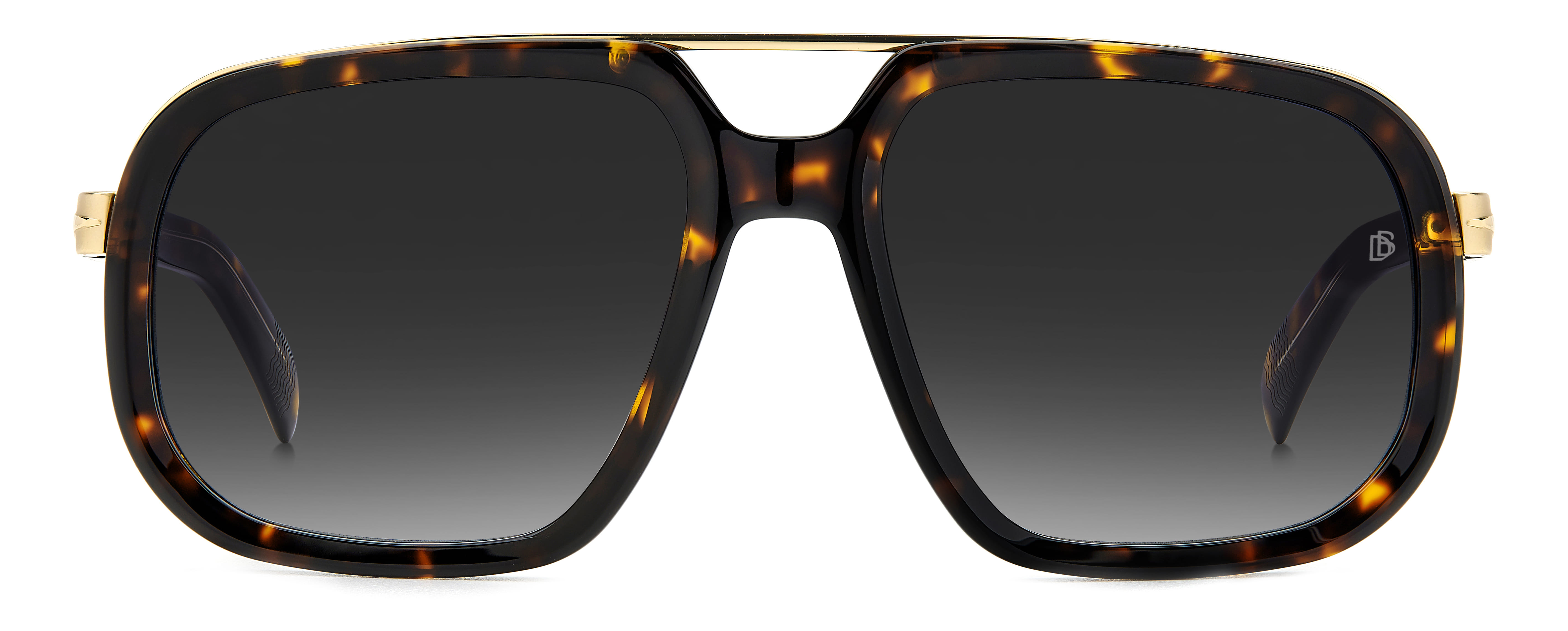 David Beckham DB 7101/S Sunglass Havana Male Full Shell Sunglass — Havana frame — view 2