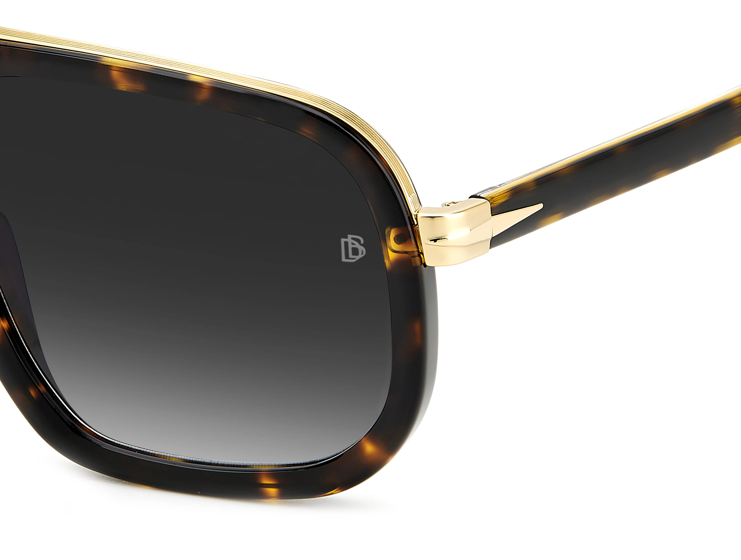 David Beckham DB 7101/S Sunglass Havana Male Full Shell Sunglass — Havana frame — view 3