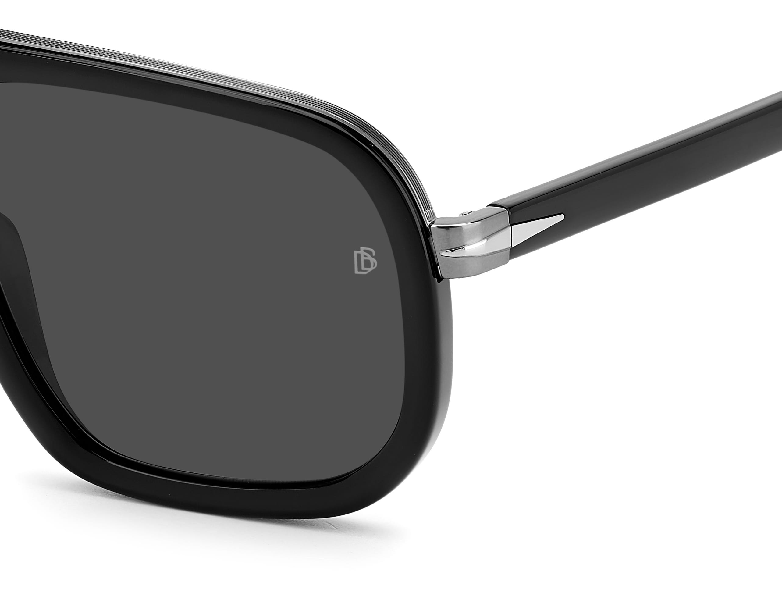 David Beckham DB 7101/S Sunglass Black Male Full Shell Sunglass — Black frame — view 3