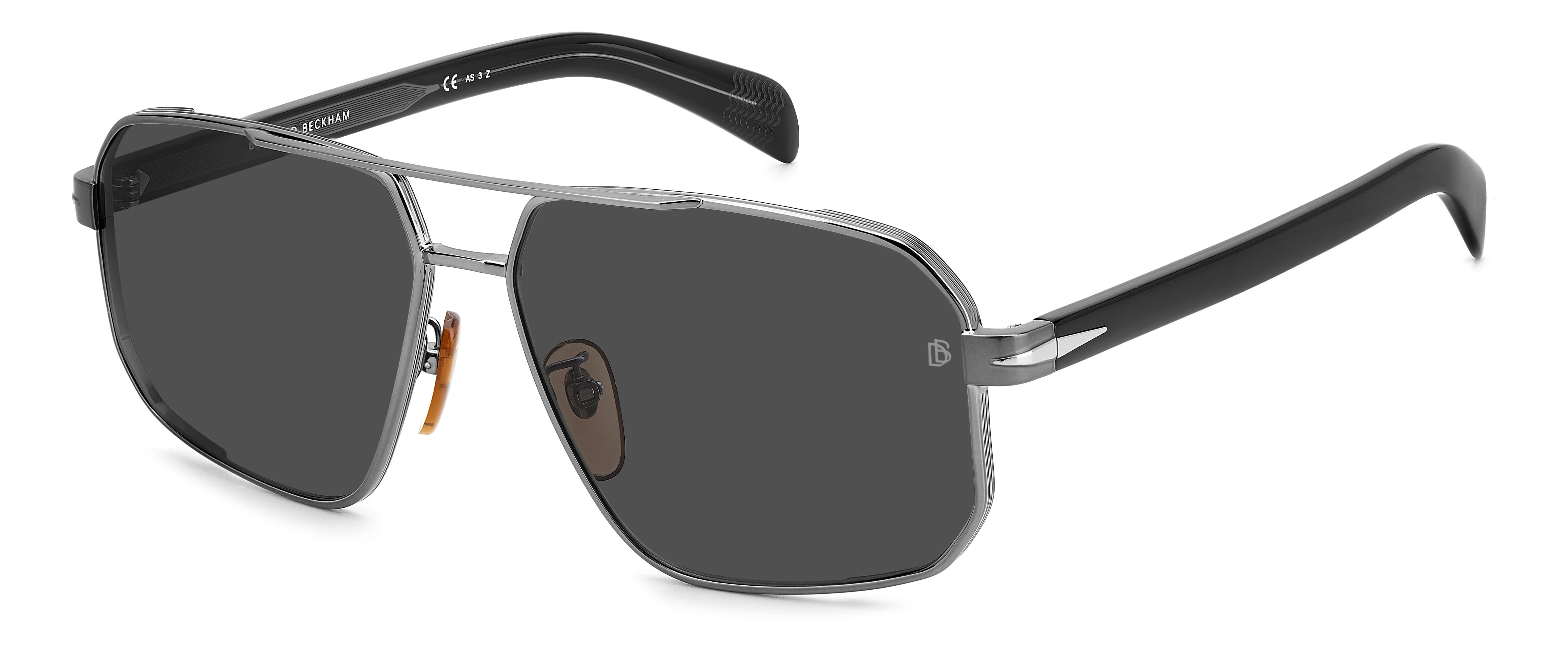 David Beckham DB 7102/S Sunglass Grey Male Full Shell — Grey frame