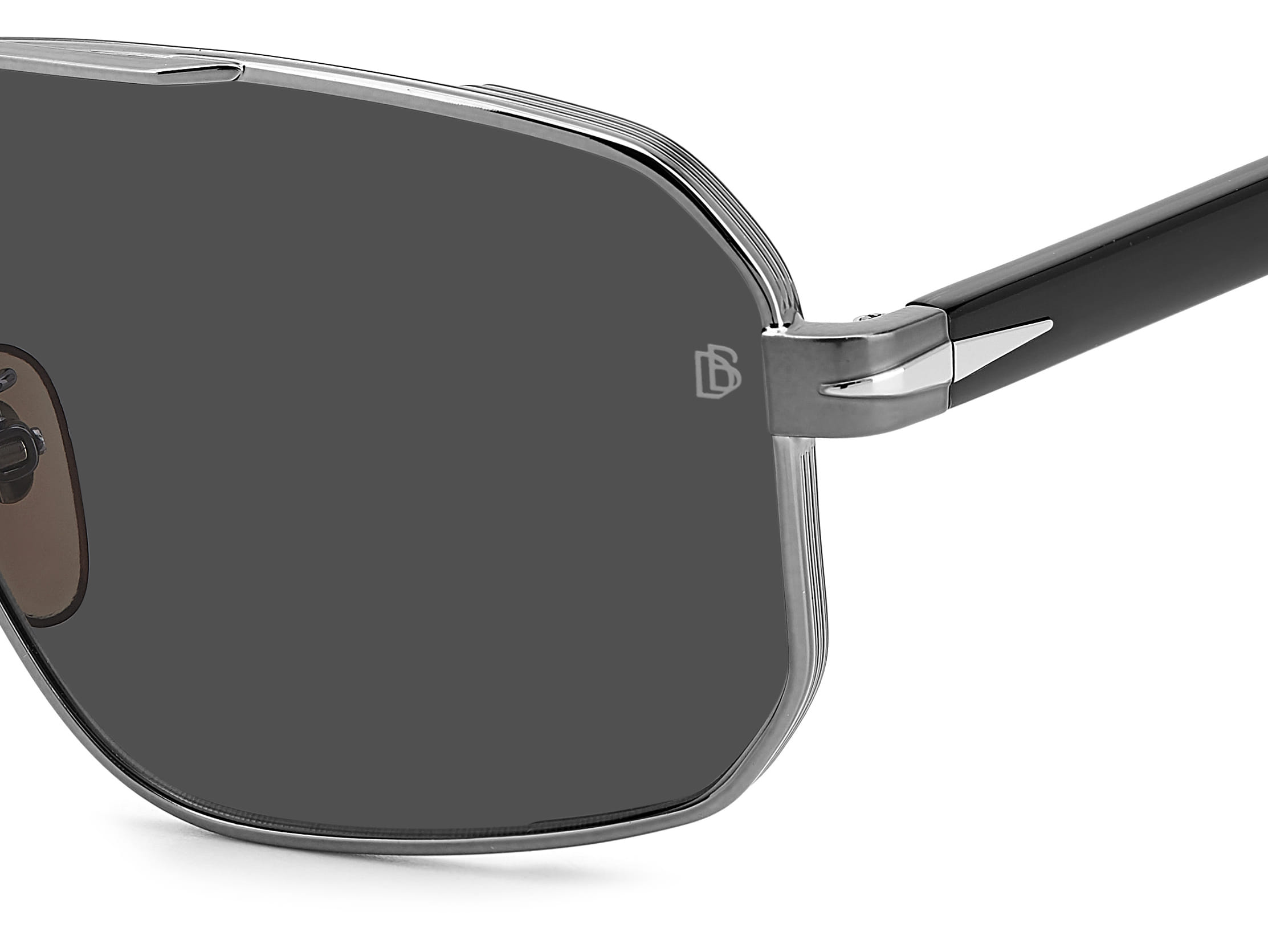 David Beckham DB 7102/S Sunglass Grey Male Full Shell Sunglass — Grey frame — view 3