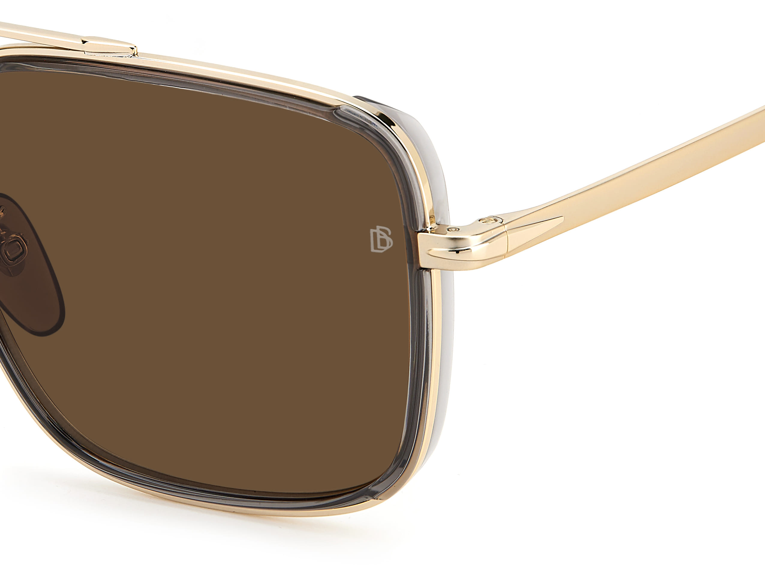 David Beckham DB 7083/G/S Sunglass Grey Male Full Metal Sunglass — Grey frame — view 3