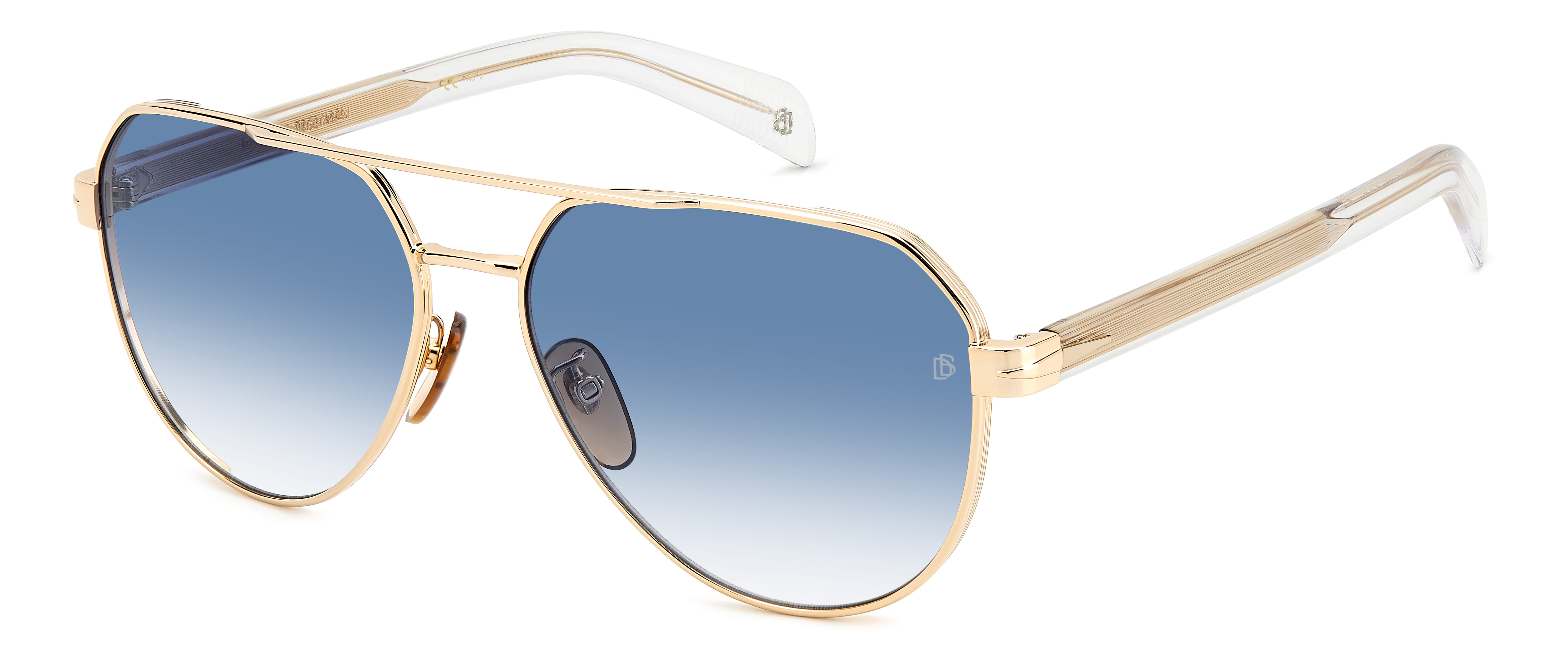 David Beckham DB 1121/G/S Sunglass Gold Male Full Shell — Gold frame