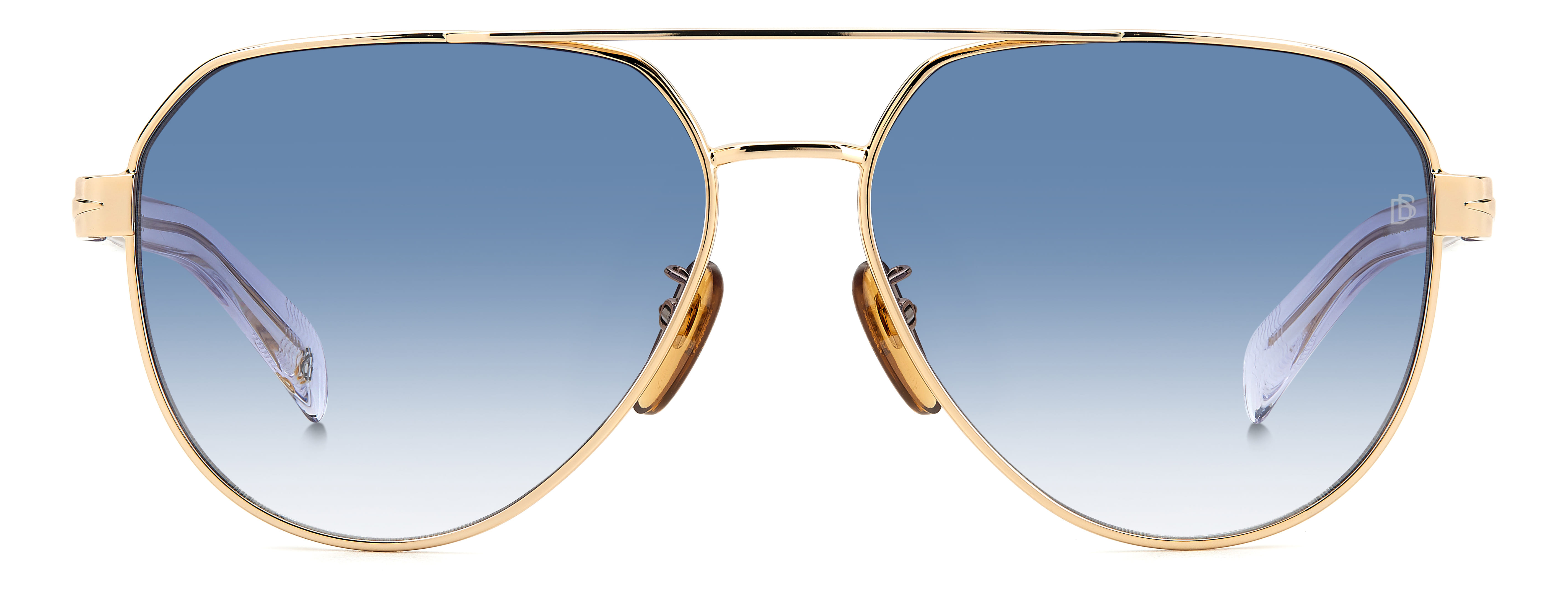 David Beckham DB 1121/G/S Sunglass Gold Male Full Shell Sunglass — Gold frame — view 2