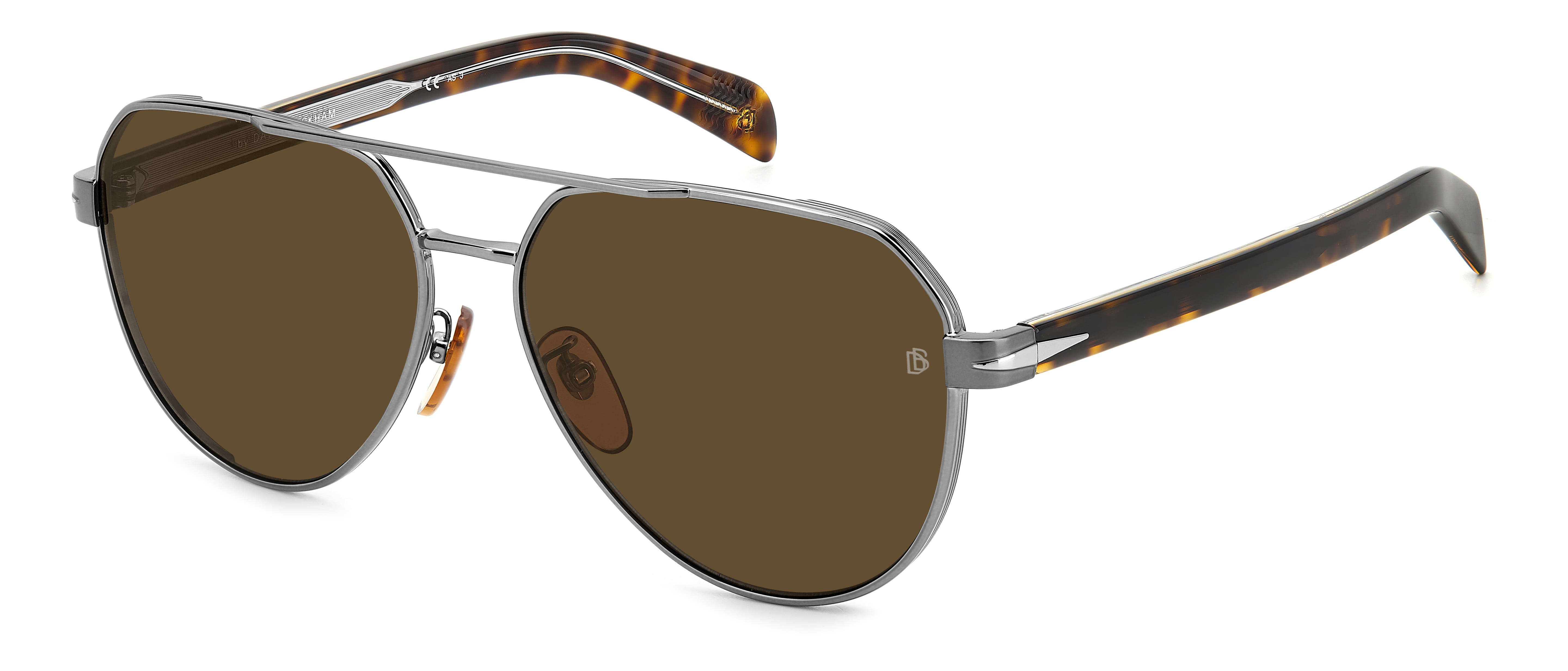 David Beckham DB 1121/G/S Sunglass Grey Male Full Shell — Grey frame