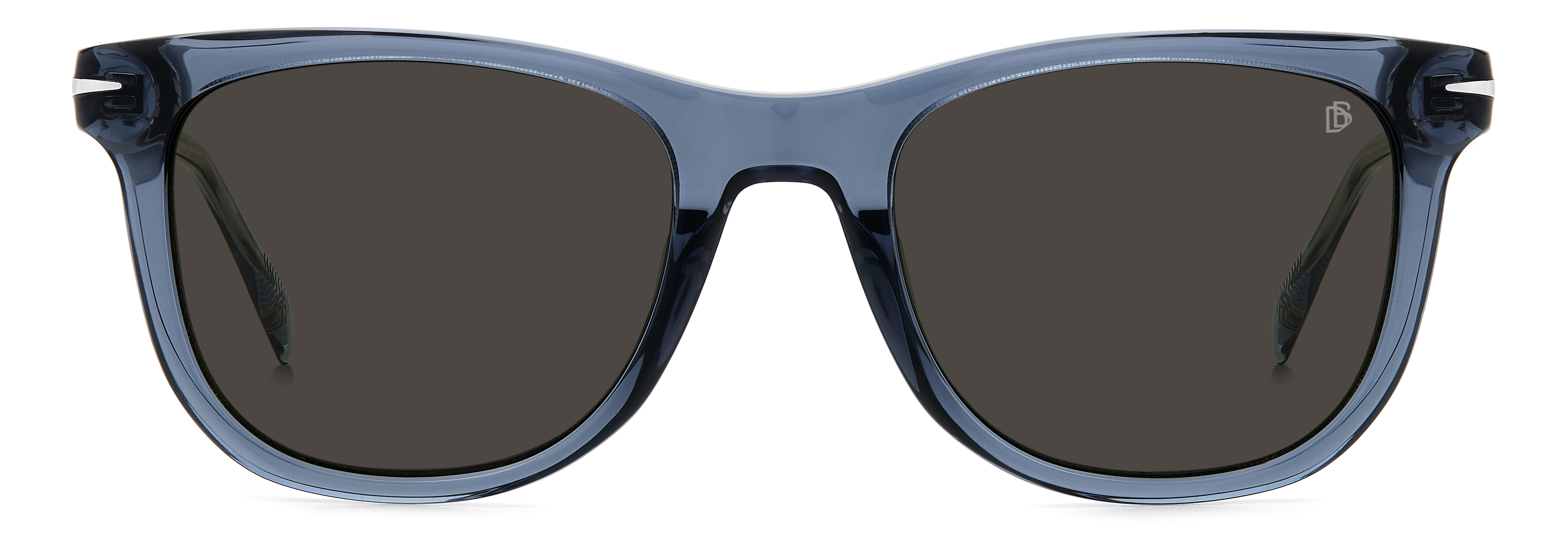 David Beckham DB 1113/S Sunglass Transparent Blue Male Full Sunglass — Transparent Blue frame — view 2