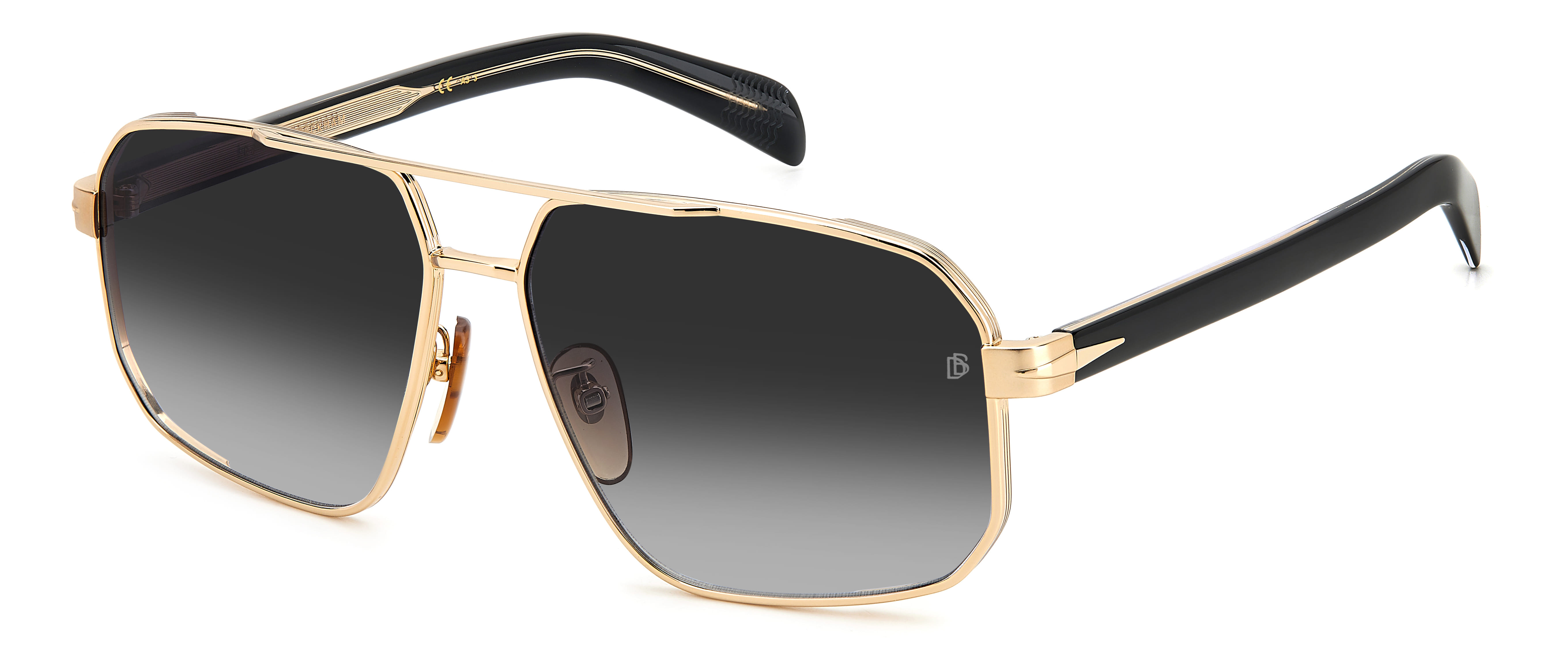 David Beckham DB 7102/S Sunglass Gold Male Full Shell — Gold frame