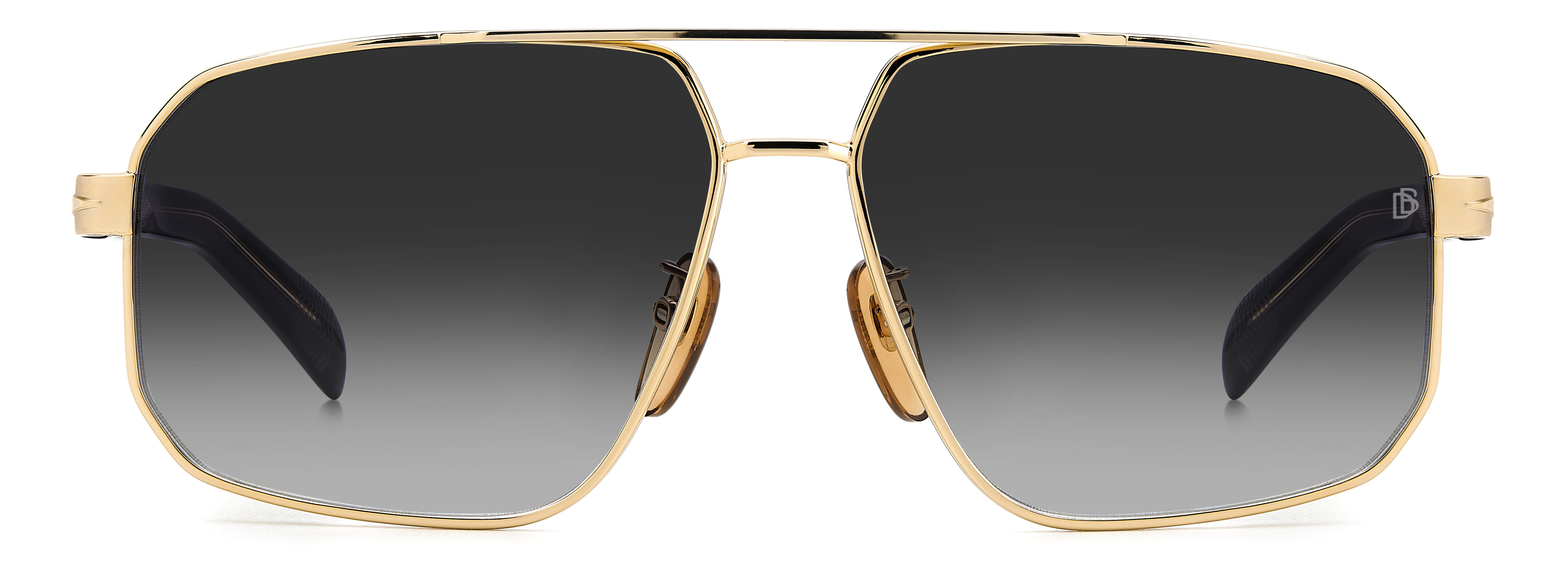 David Beckham DB 7102/S Sunglass Gold Male Full Shell Sunglass — Gold frame — view 2