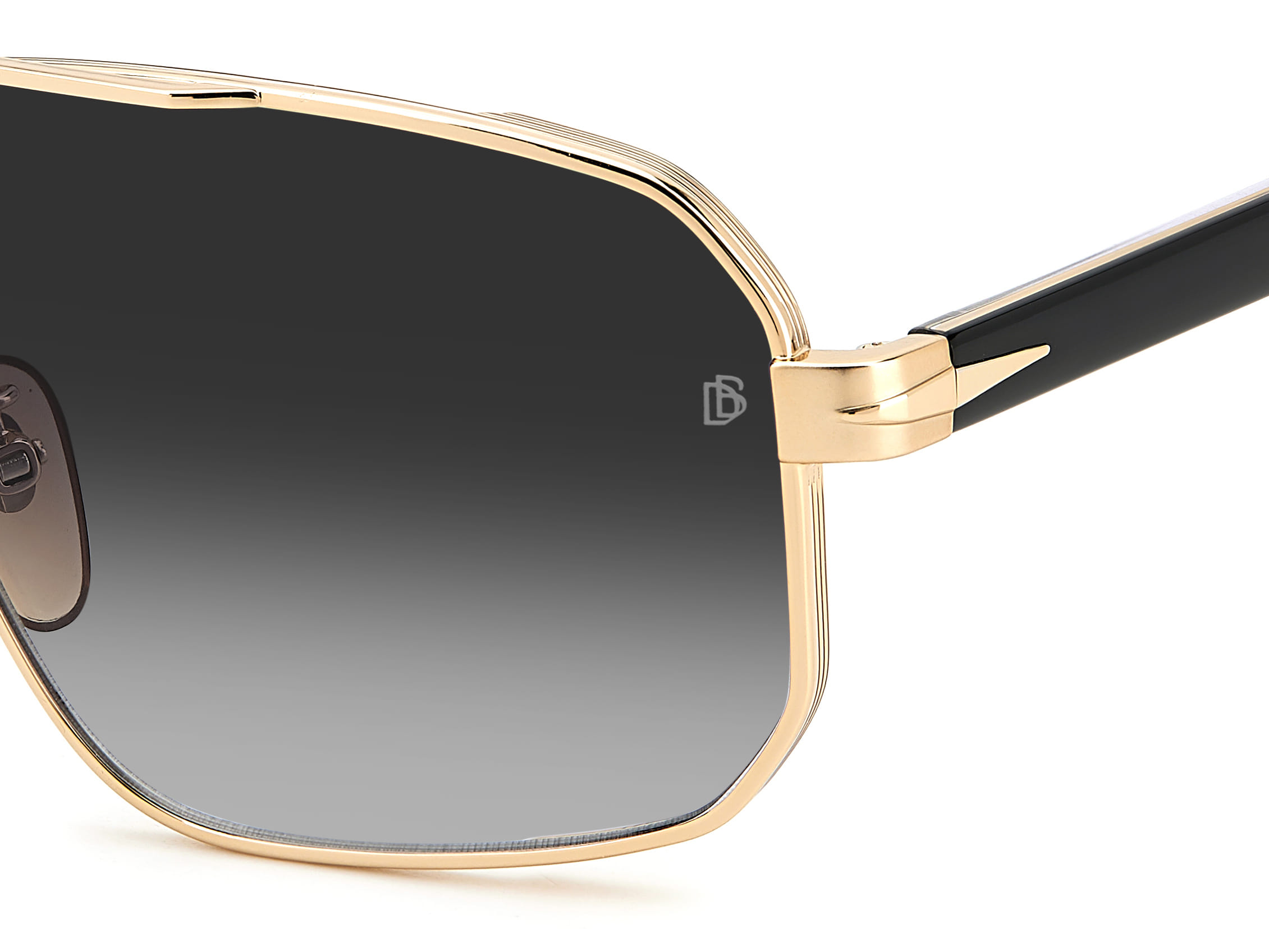 David Beckham DB 7102/S Sunglass Gold Male Full Shell Sunglass — Gold frame — view 3