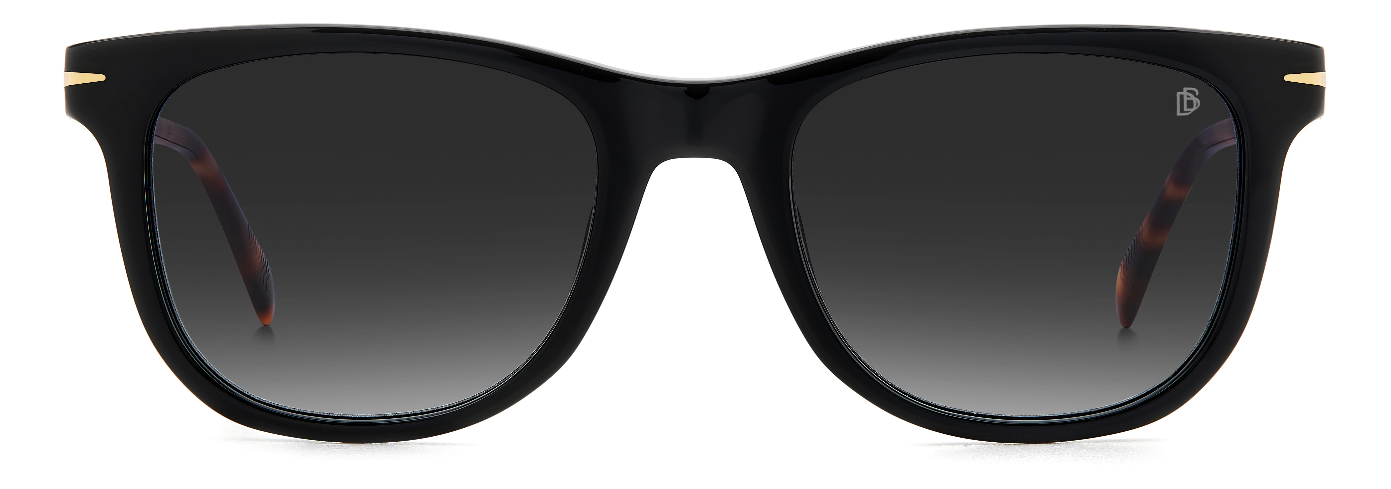 David Beckham DB 1113/S Sunglass Black Male Full Shell Sunglass — Black frame — view 2