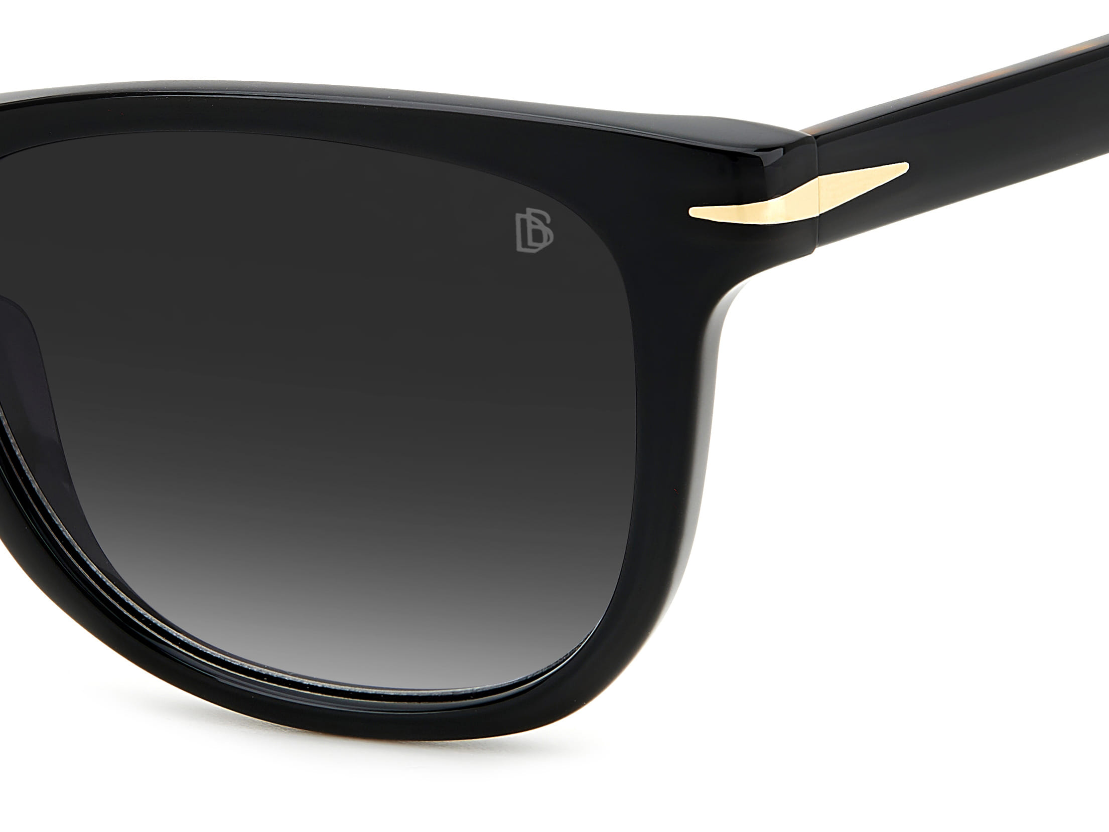 David Beckham DB 1113/S Sunglass Black Male Full Shell Sunglass — Black frame — view 3