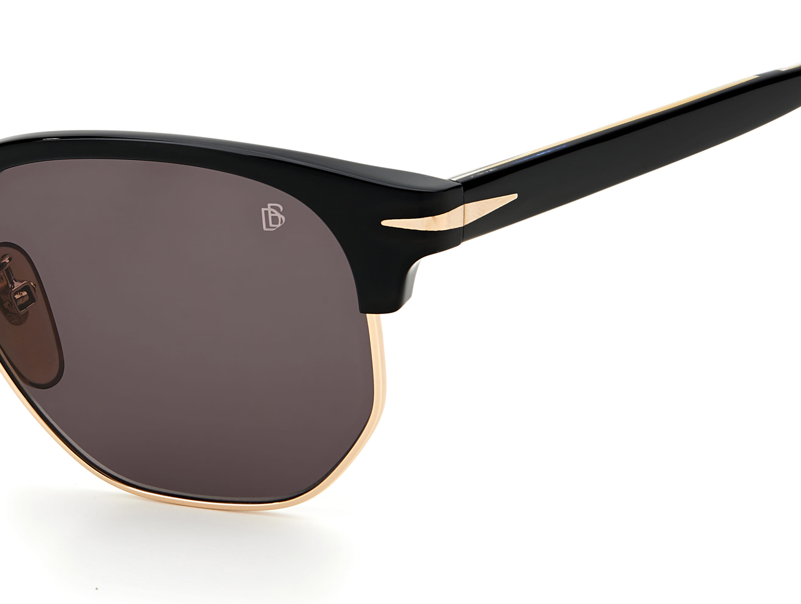 David Beckham DB 1002/S Sunglass Black Male Full Shell Sunglass — Black frame — view 3