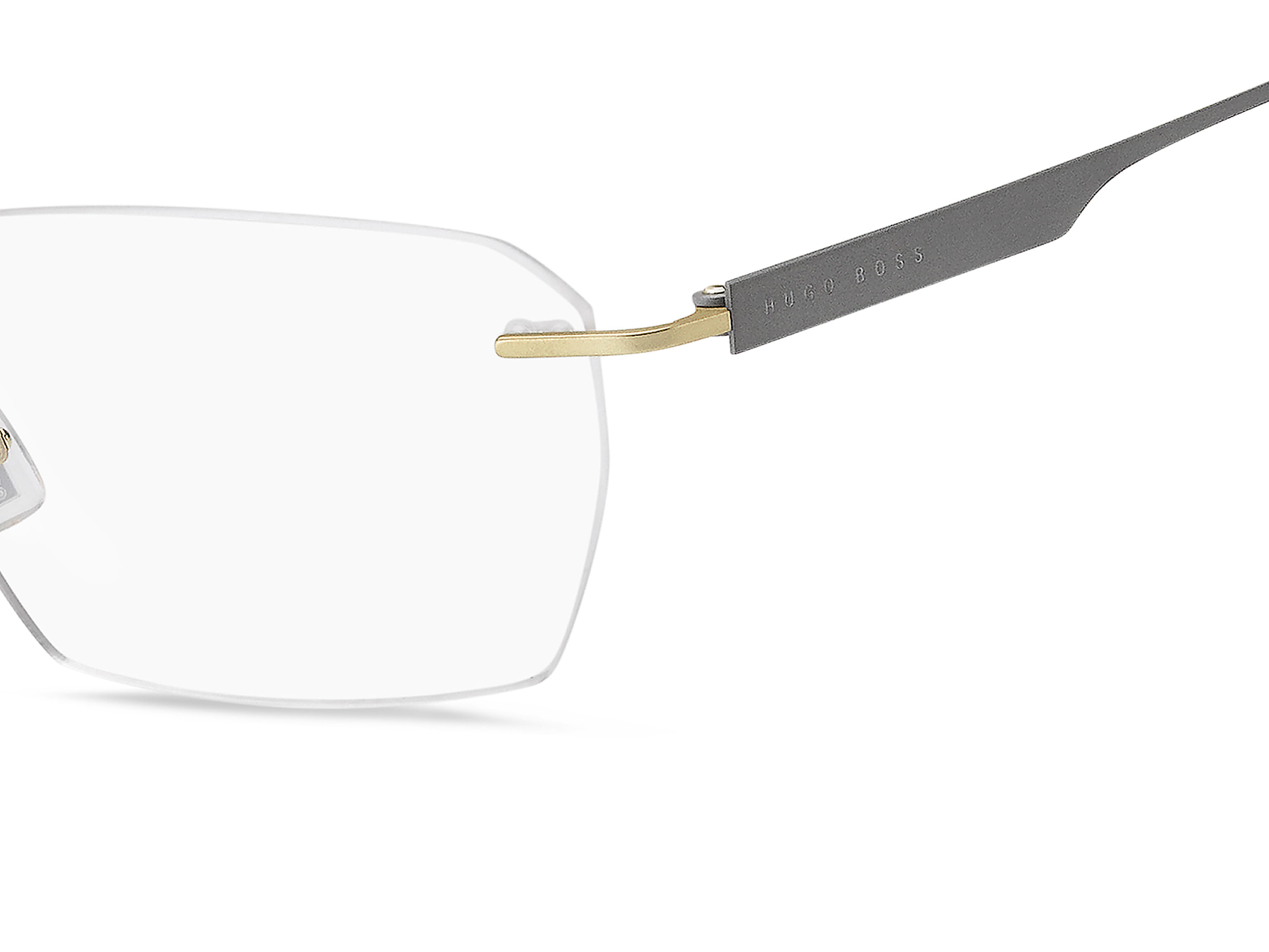 Hugo Boss BOSS 1265/A Frame Gold Male RimLess Titanium Frame — Gold frame — view 3