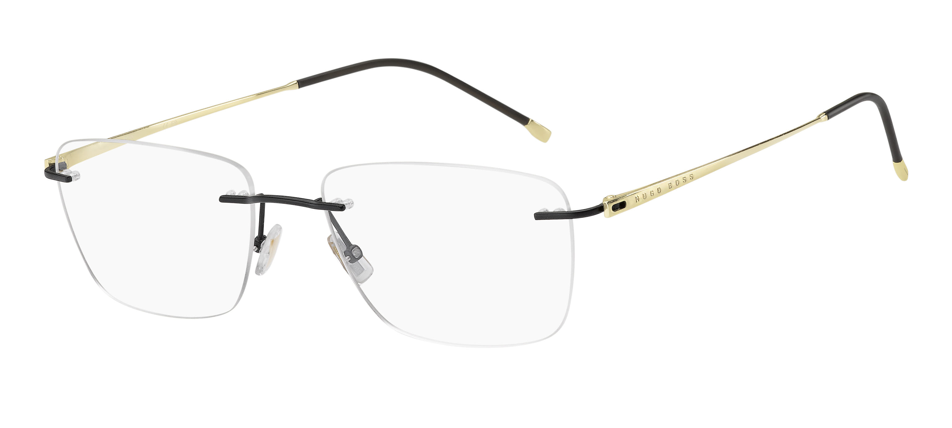 Hugo Boss BOSS 1266/A Frame Matt Black Male RimLess Titanium — Matt Black frame