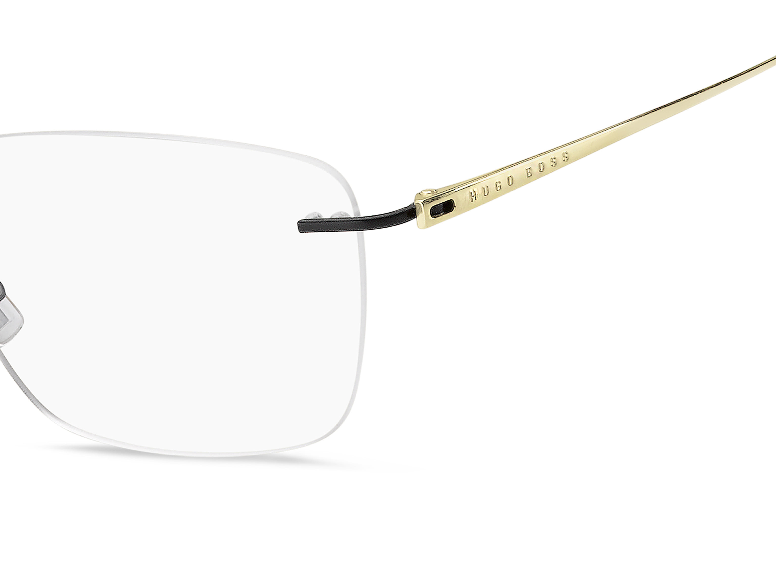Hugo Boss BOSS 1266/A Frame Matt Black Male RimLess Titanium Frame — Matt Black frame — view 3