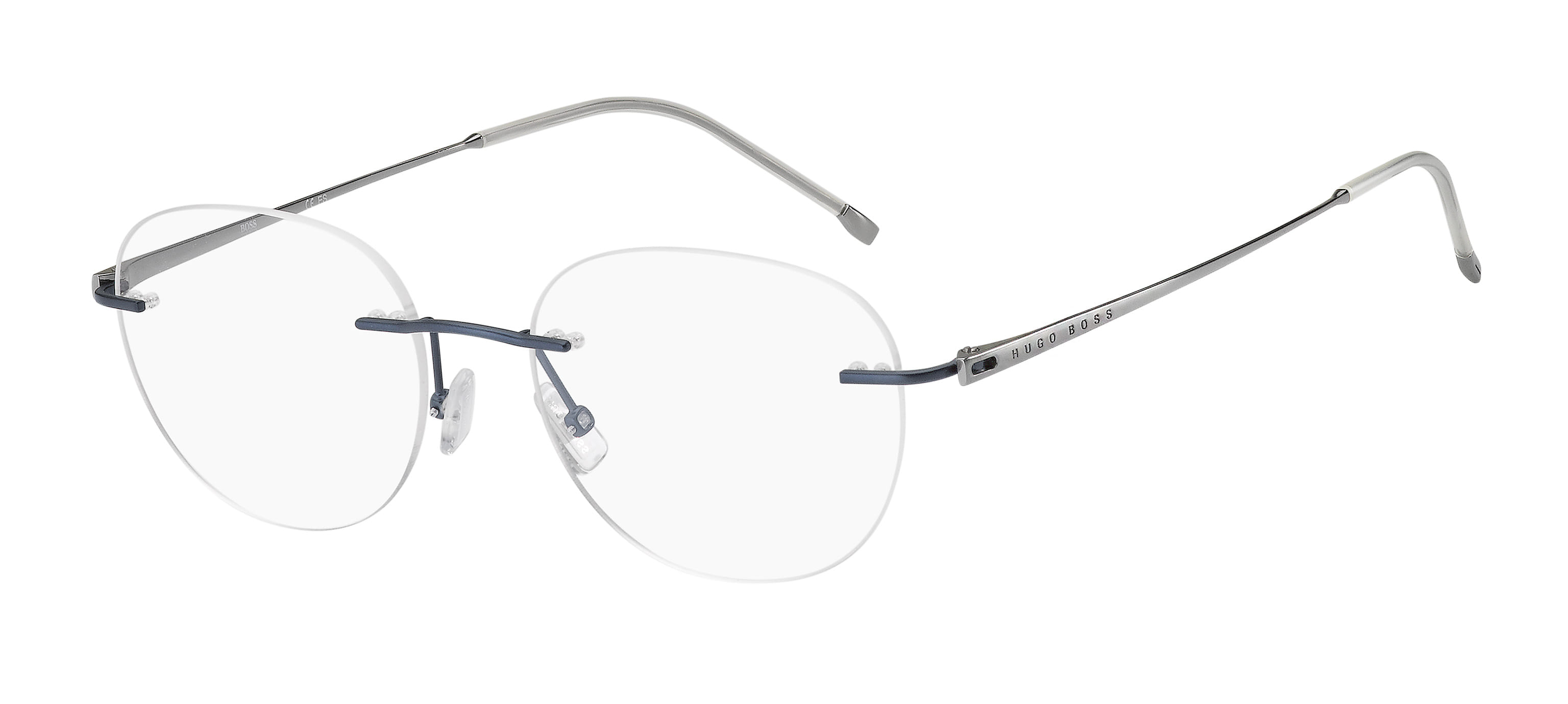 Hugo Boss BOSS 1266/D Frame Blue Male RimLess Titanium — Blue frame