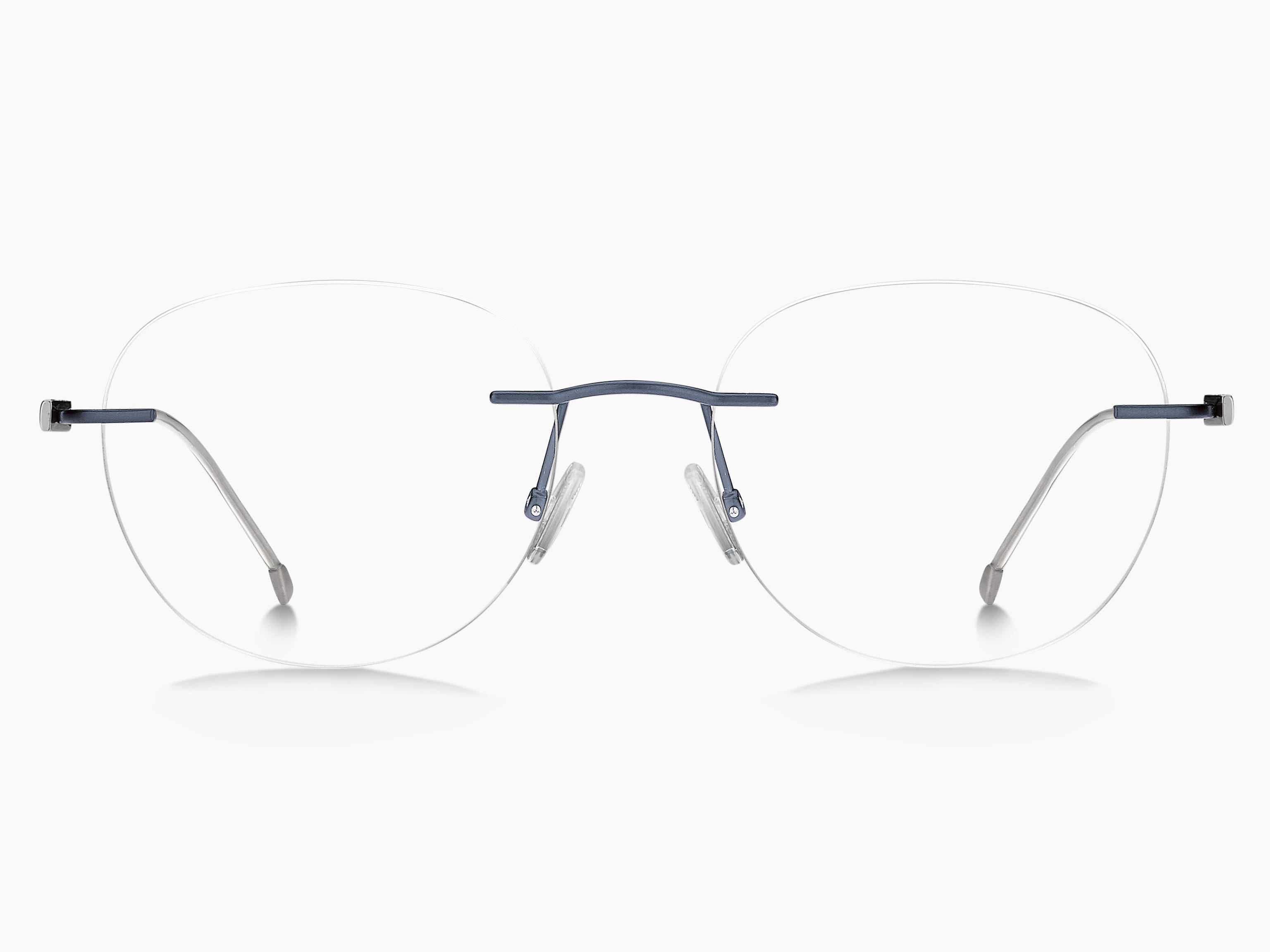 Hugo Boss BOSS 1266/D Frame Blue Male RimLess Titanium Frame — Blue frame — view 2