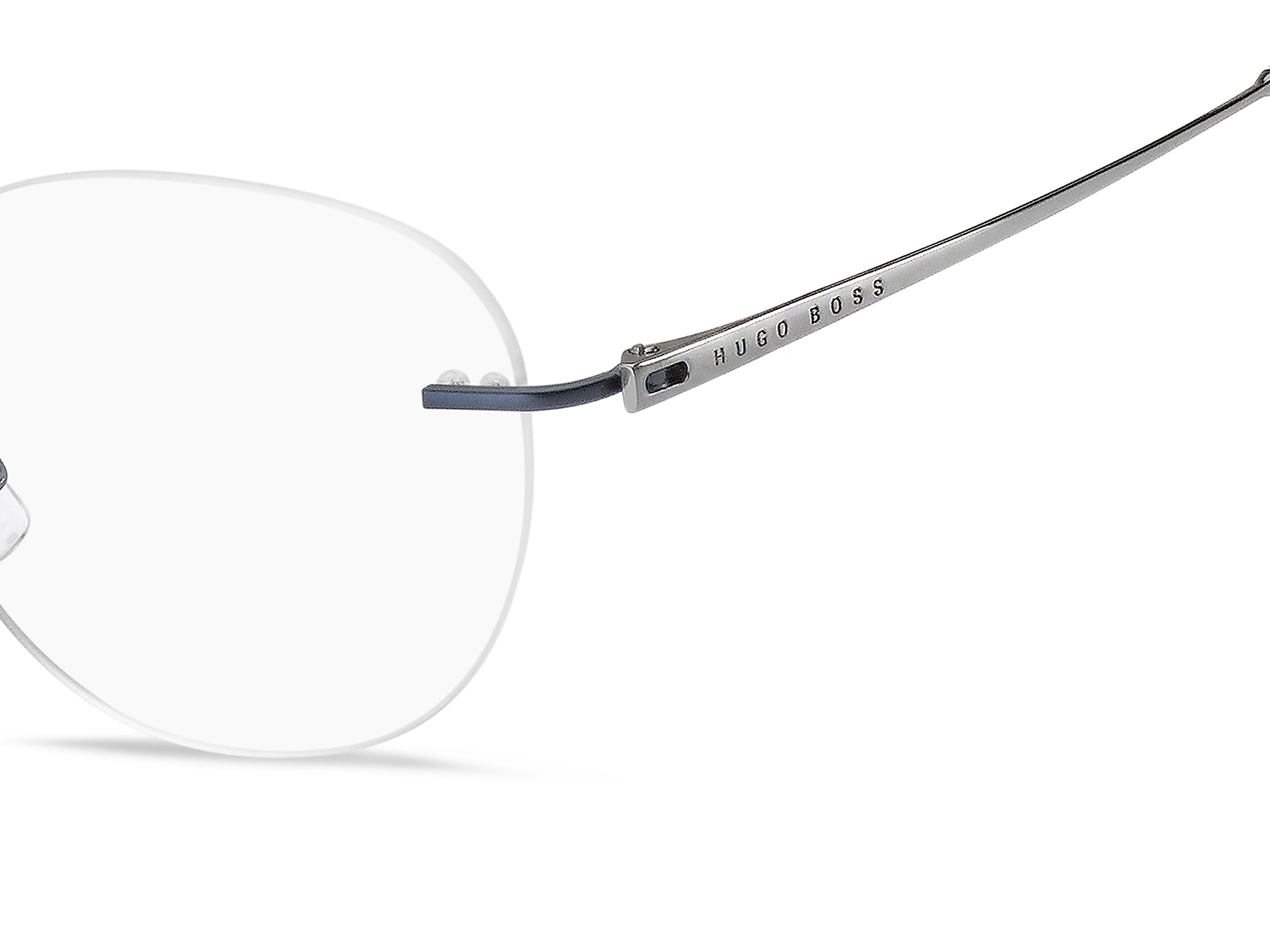 Hugo Boss BOSS 1266/D Frame Blue Male RimLess Titanium Frame — Blue frame — view 3