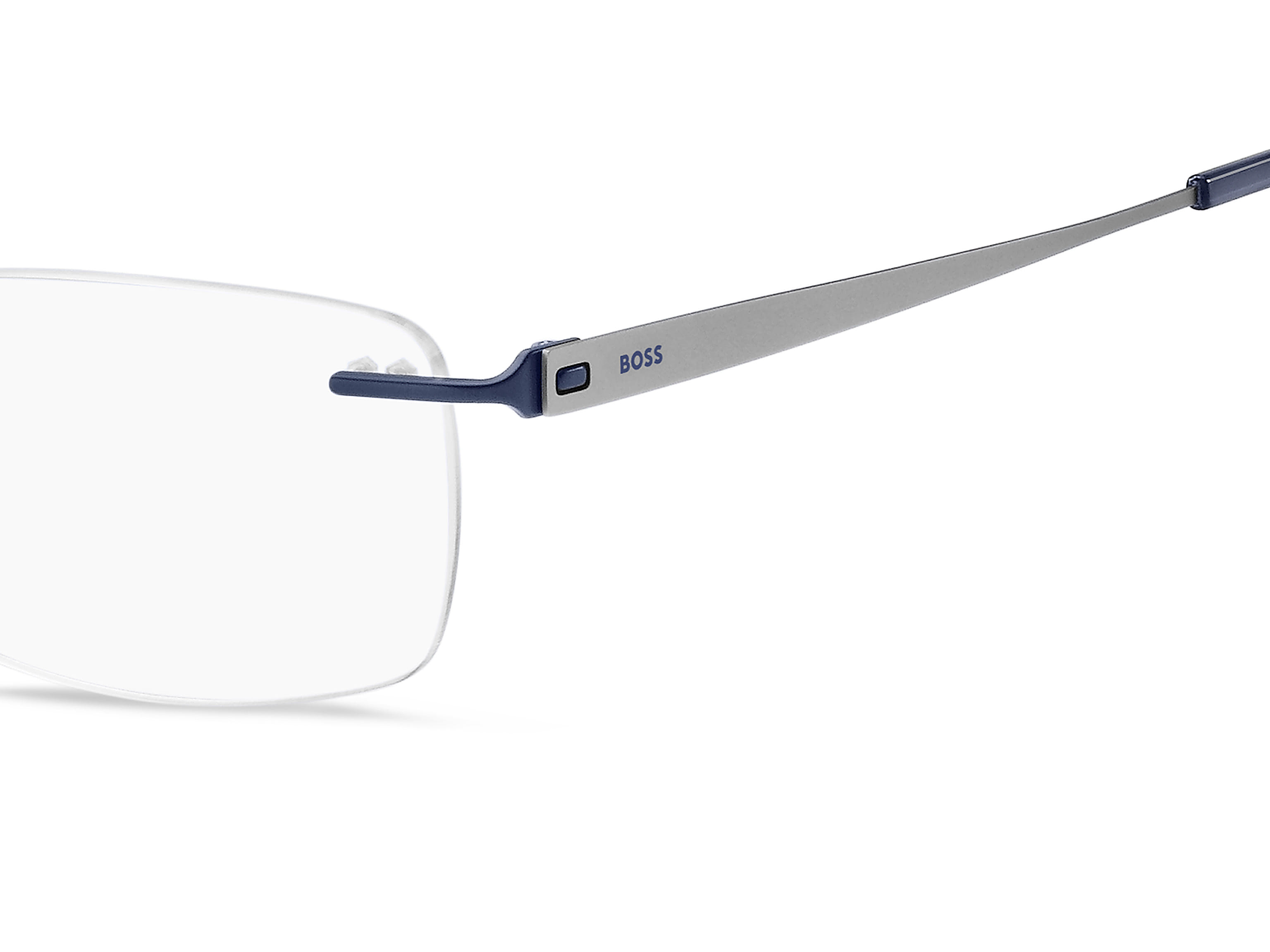 Hugo Boss BOSS 1423 Frame Blue Male RimLess Titanium Frame — Blue frame — view 3