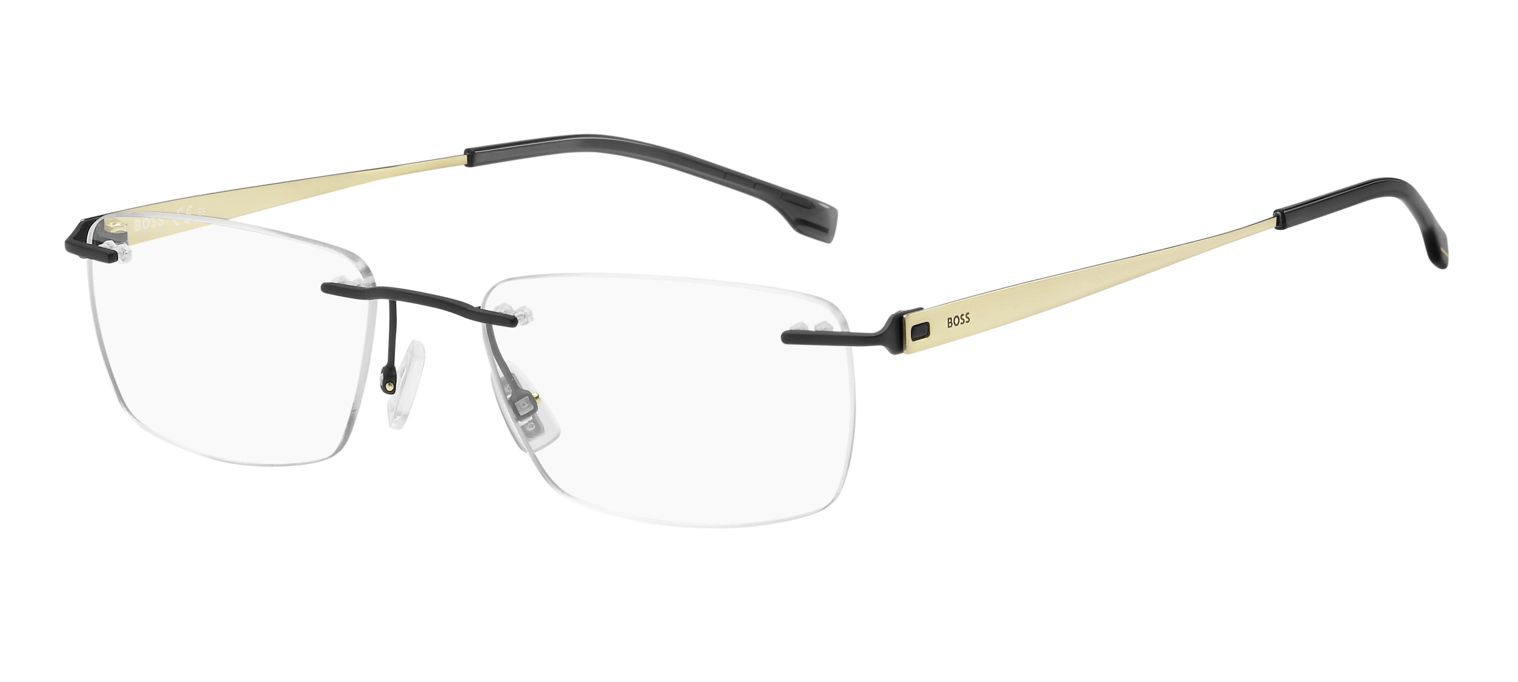Hugo Boss BOSS 1423 Frame Matt Black Male RimLess Titanium — Matt Black frame