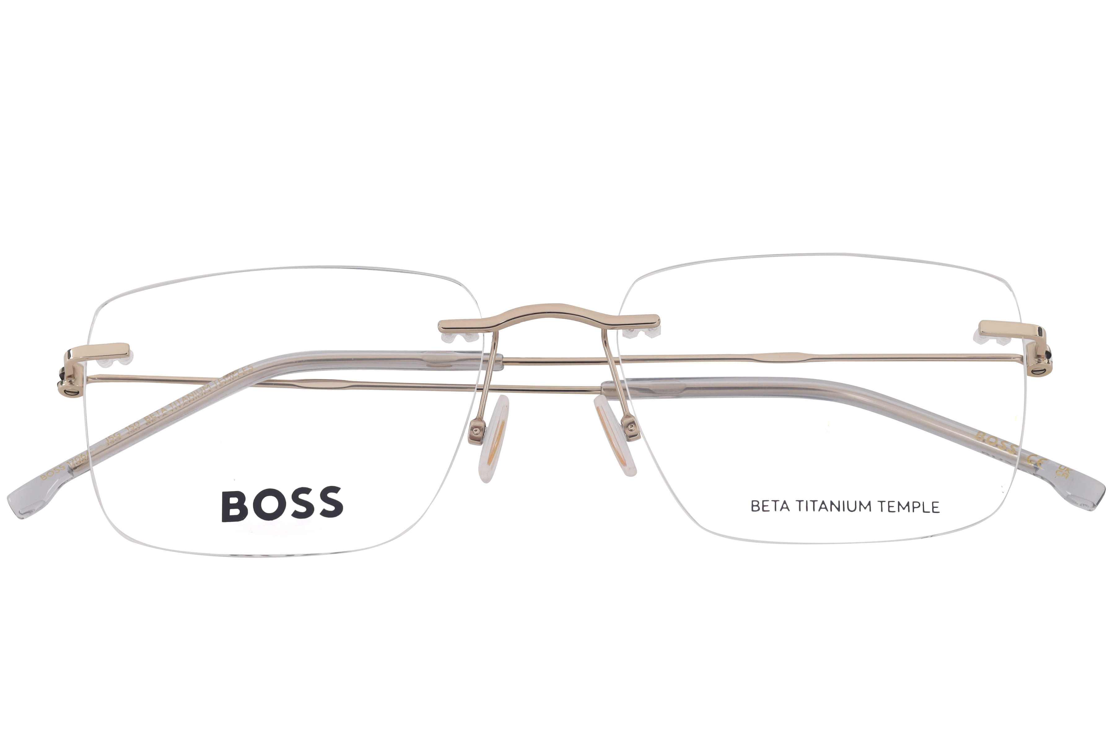 Hugo Boss BOSS 1706/F Frame Gold Male RimLess Titanium Frame — Gold frame — view 2