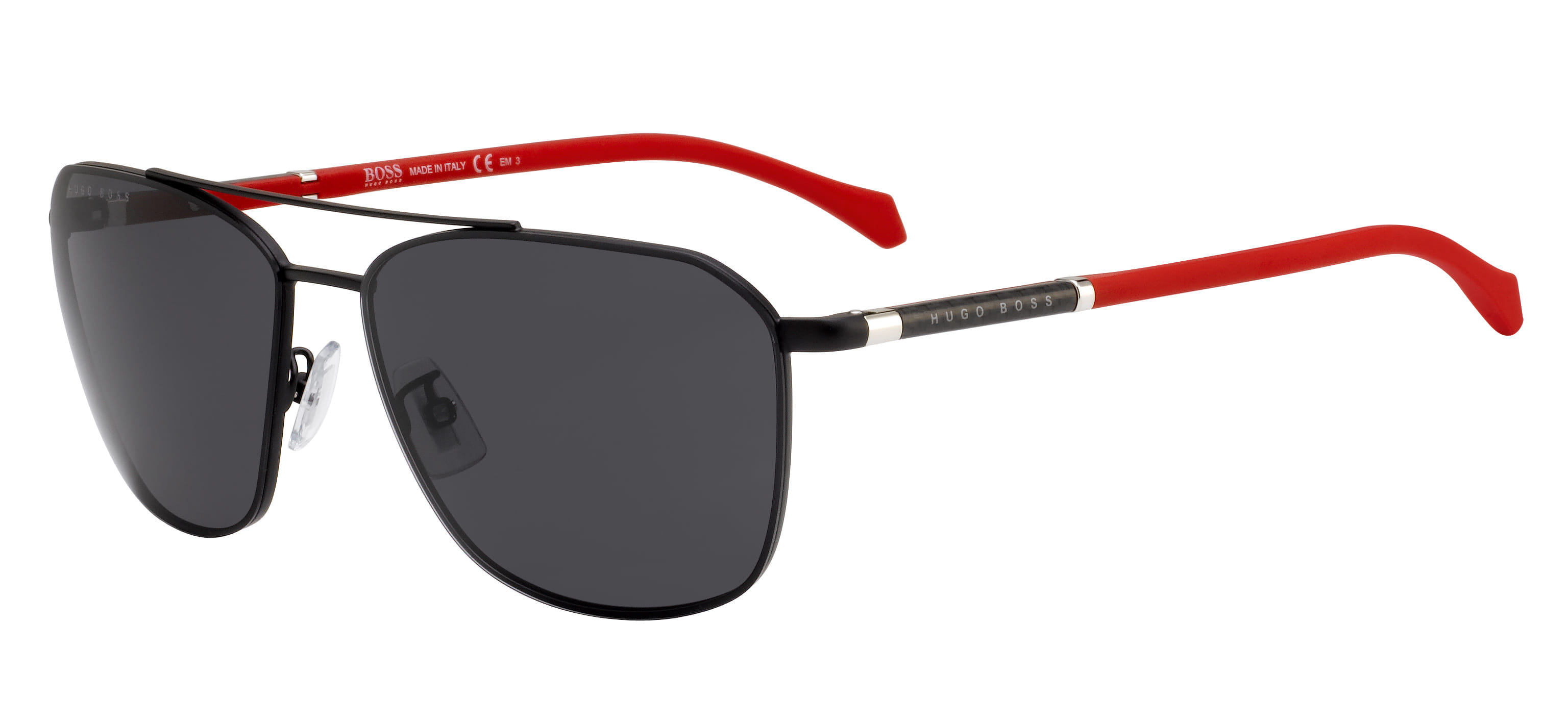 Hugo Boss BOSS 1103/S Sunglass Black Male Full Rubber Sunglass — Black frame — view 1