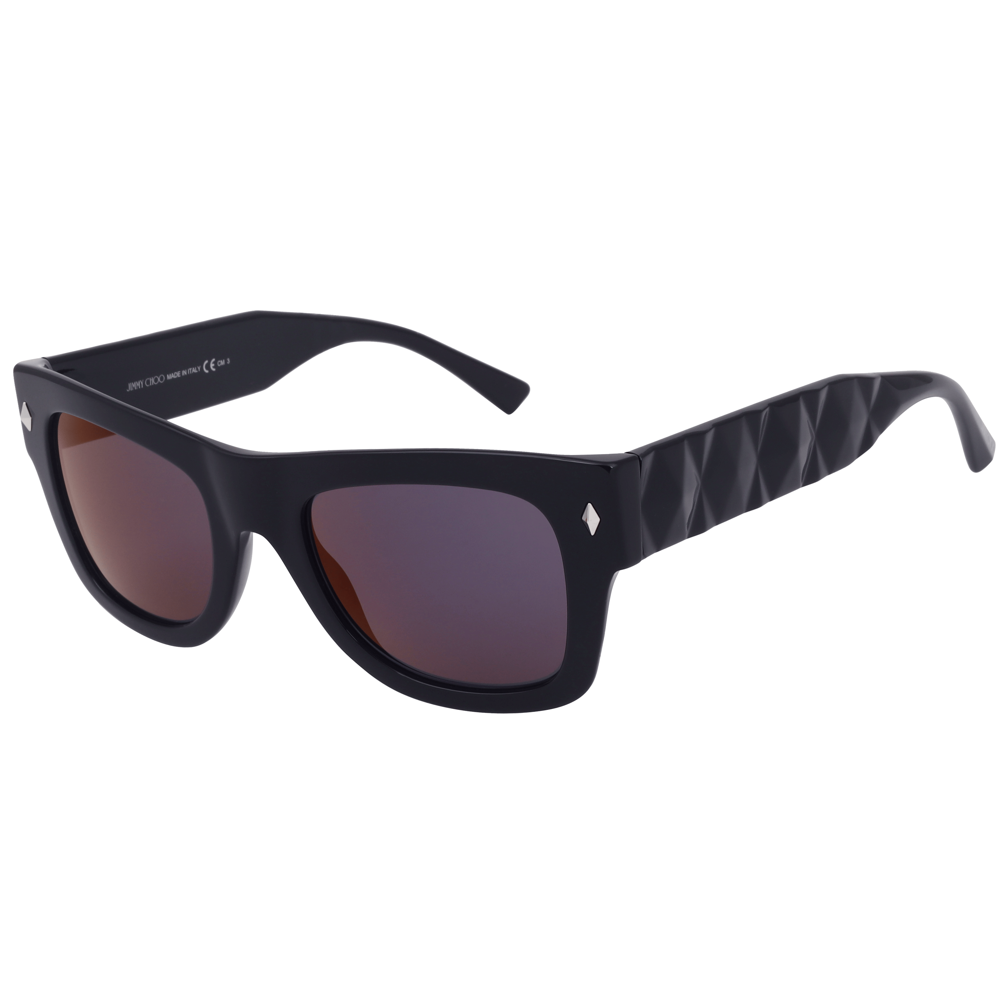 Jimmy Choo DUDE/S Sunglass Black Female Full Shell Sunglass — Black frame — view 1
