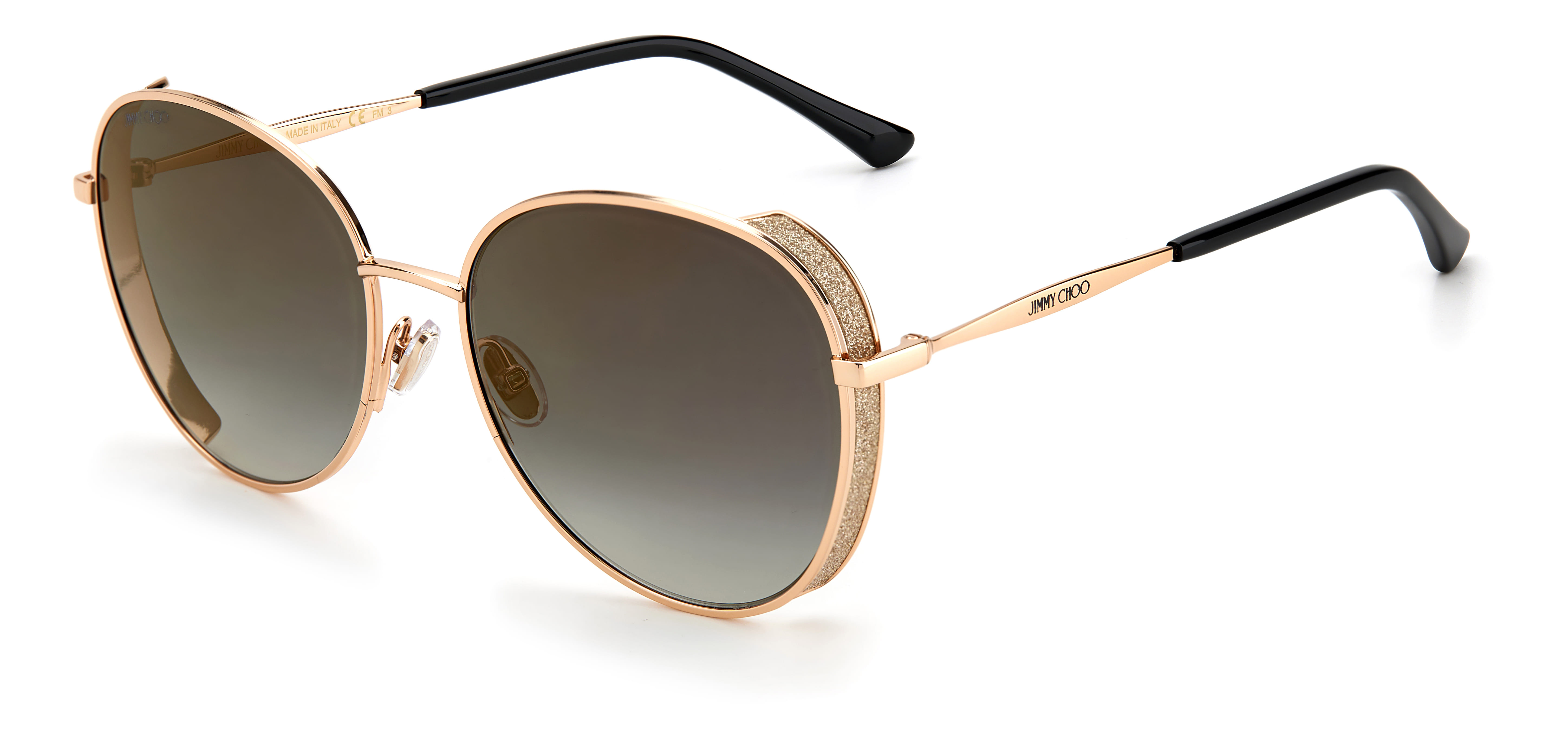 Jimmy Choo FELINE/S Sunglass Brown Female Full Metal Sunglass — view 1