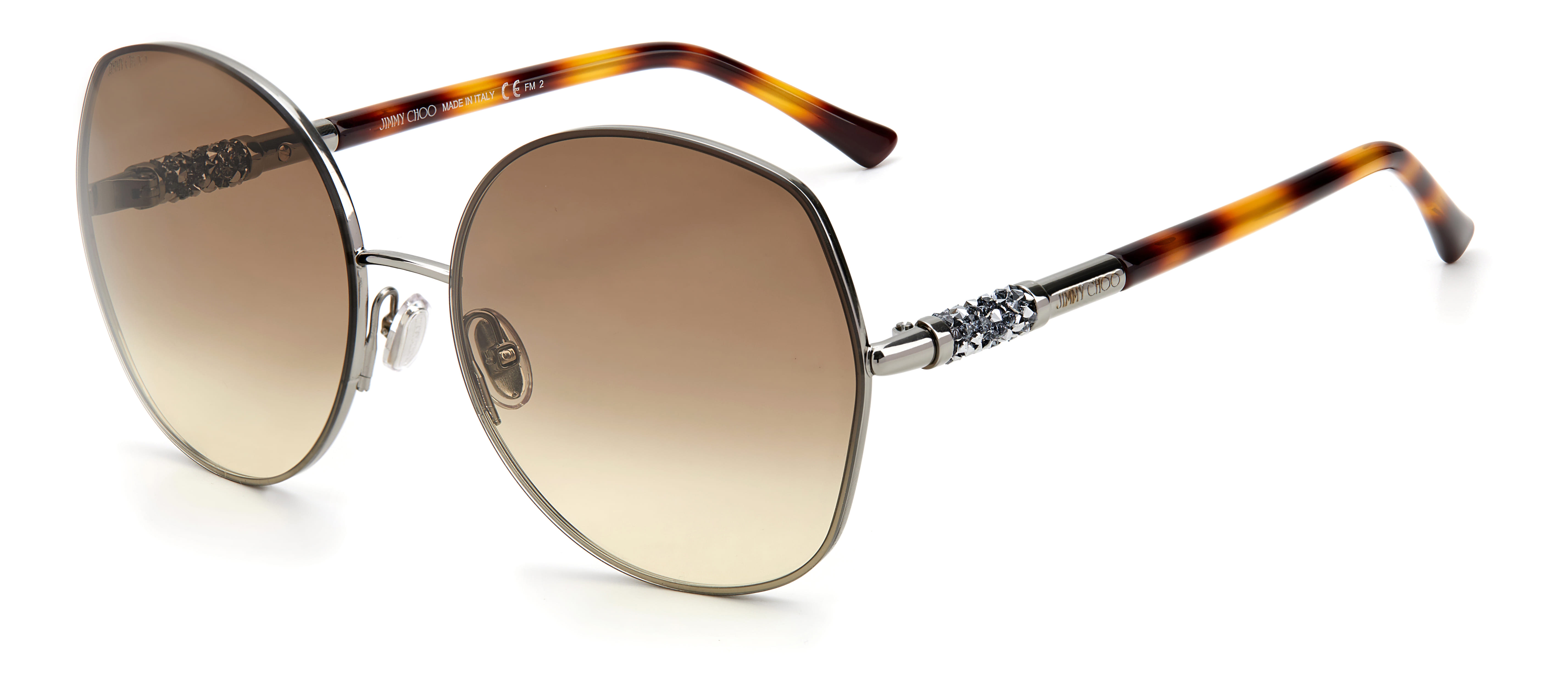 Jimmy Choo MELY/S Sunglass Grey Female Full Shell Sunglass — Grey frame — view 1