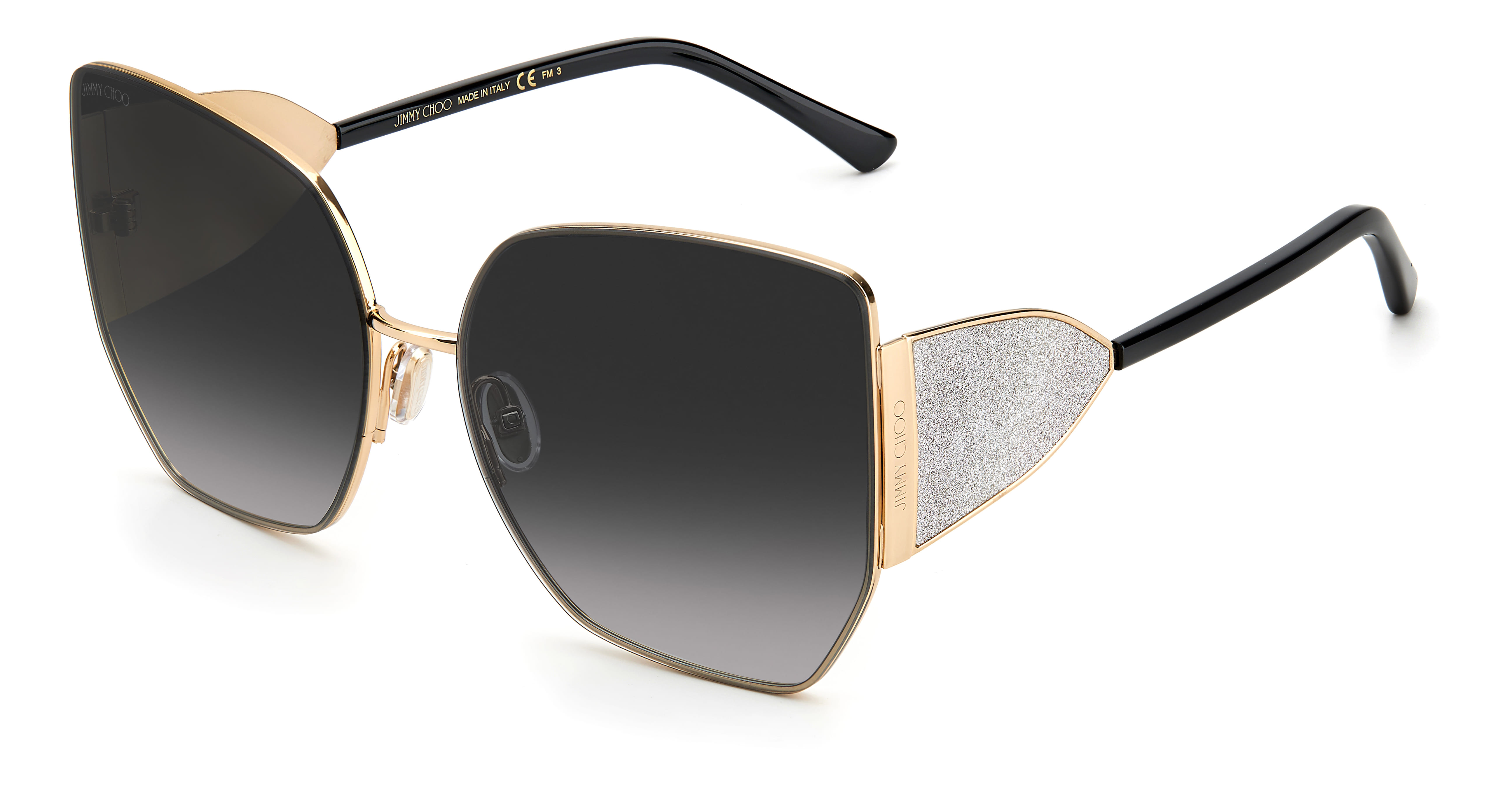 Jimmy Choo RIVER/S Sunglass Gold Female Full Metal Sunglass — Gold frame — view 1