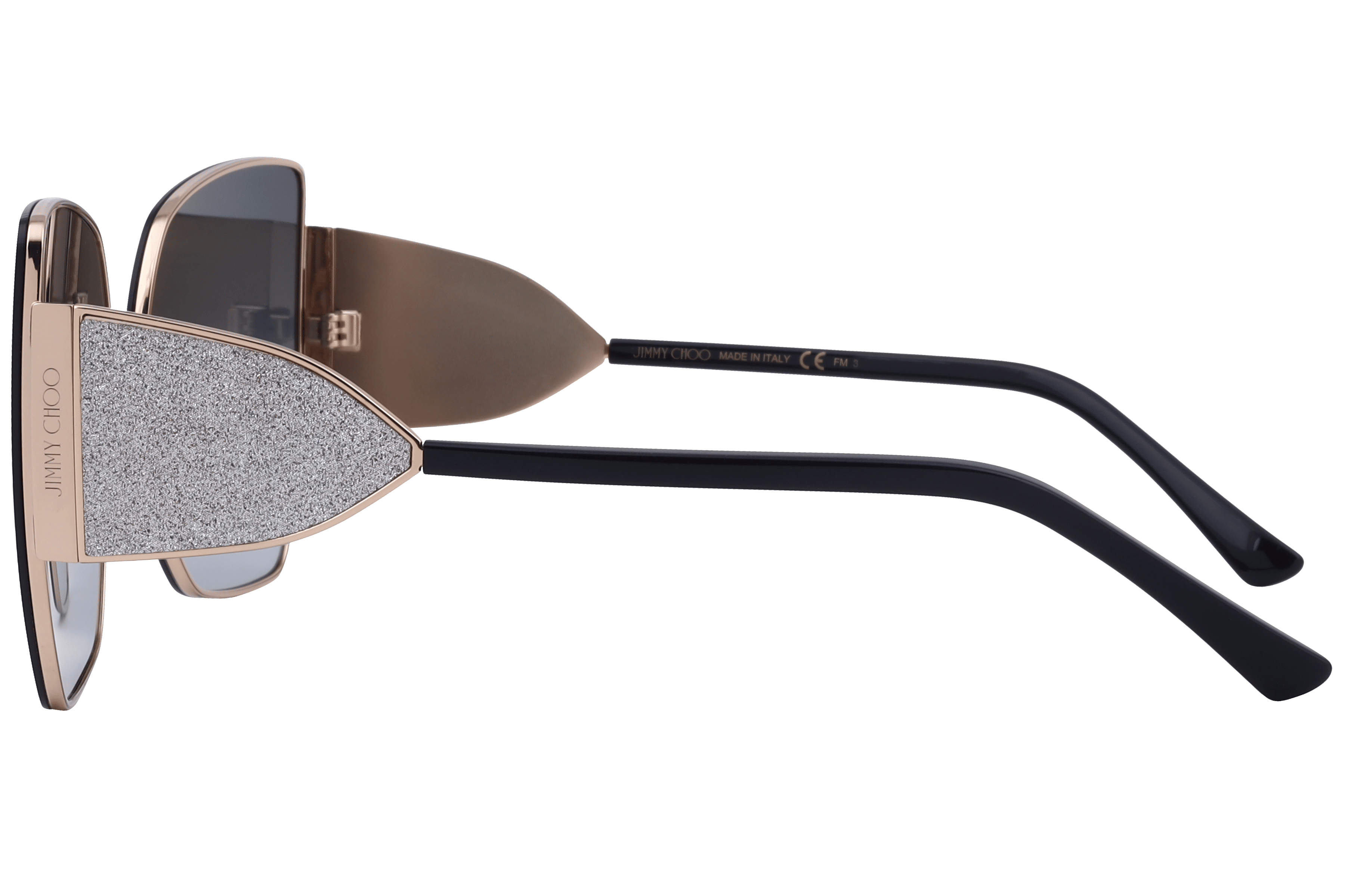 Jimmy Choo RIVER/S Sunglass Gold Female Full Metal Sunglass — Gold frame — view 5