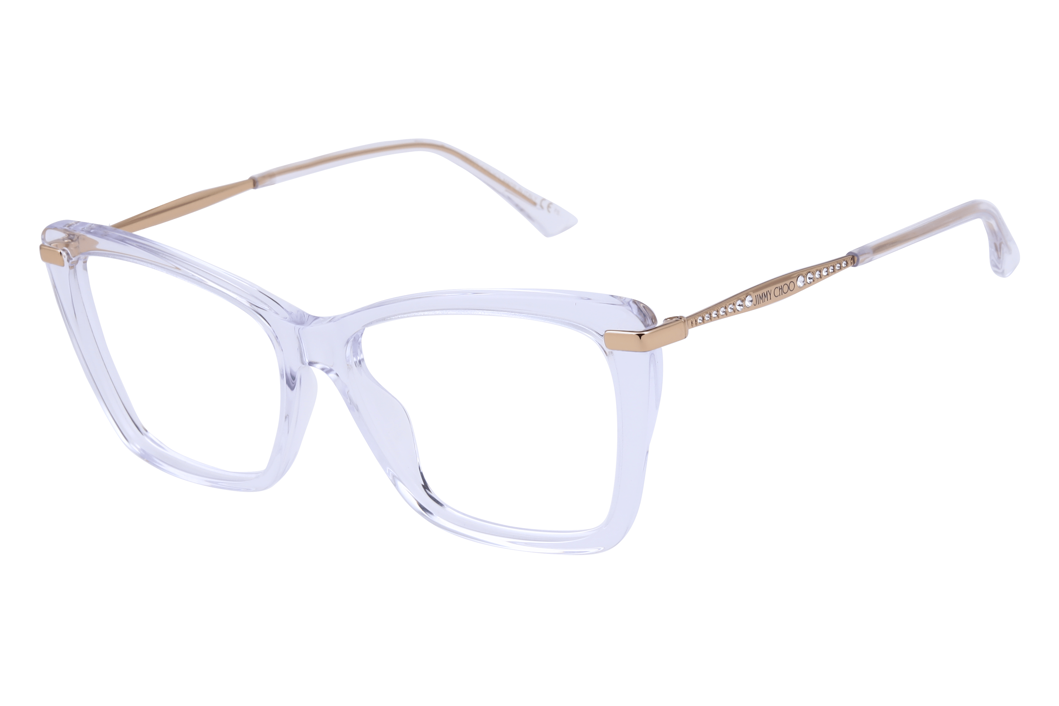 Jimmy Choo JC297 Frame Transparent Female Full Metal Frame — view 1