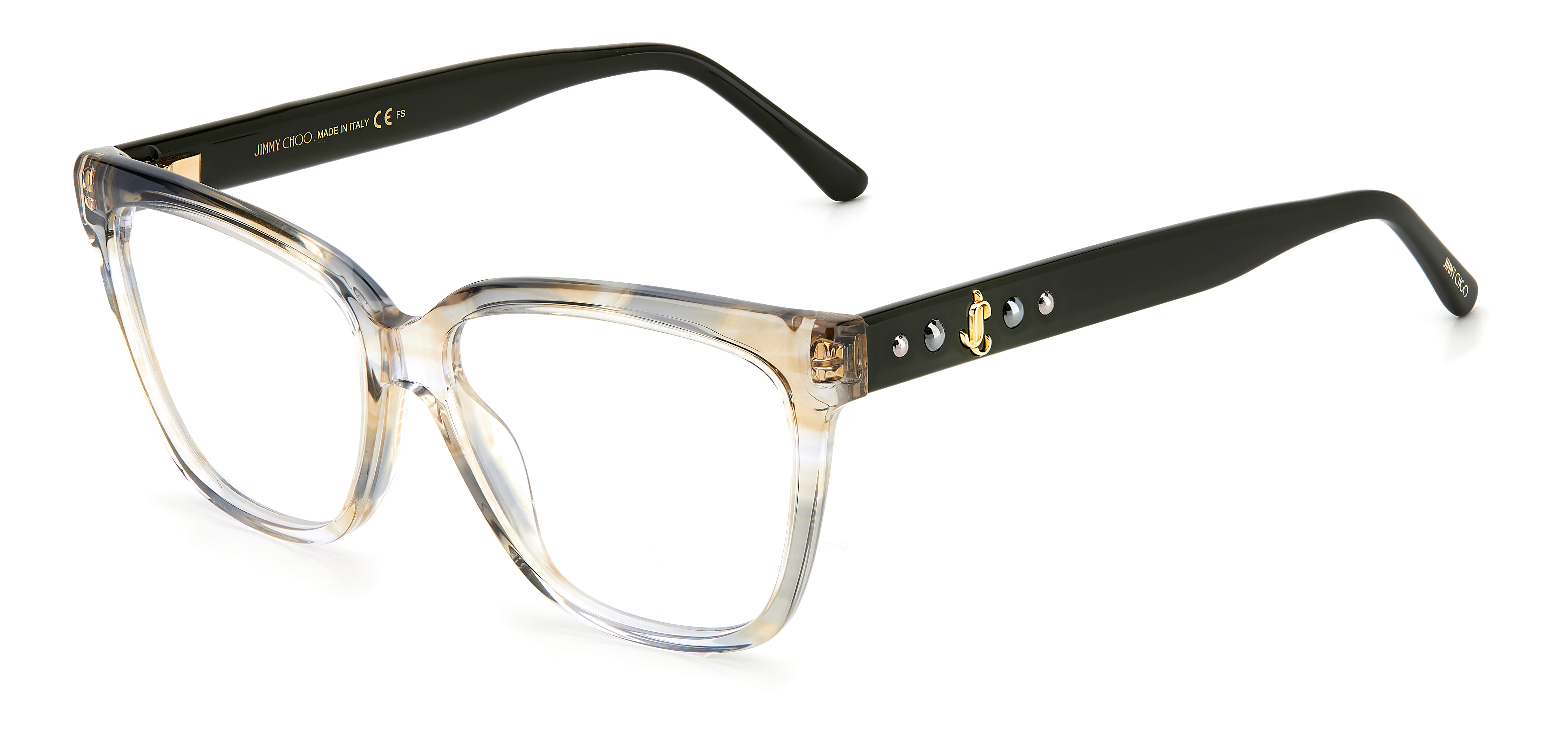 Jimmy Choo JC335 Frame Transparent Female Full Shell Frame — Transparent frame — view 1