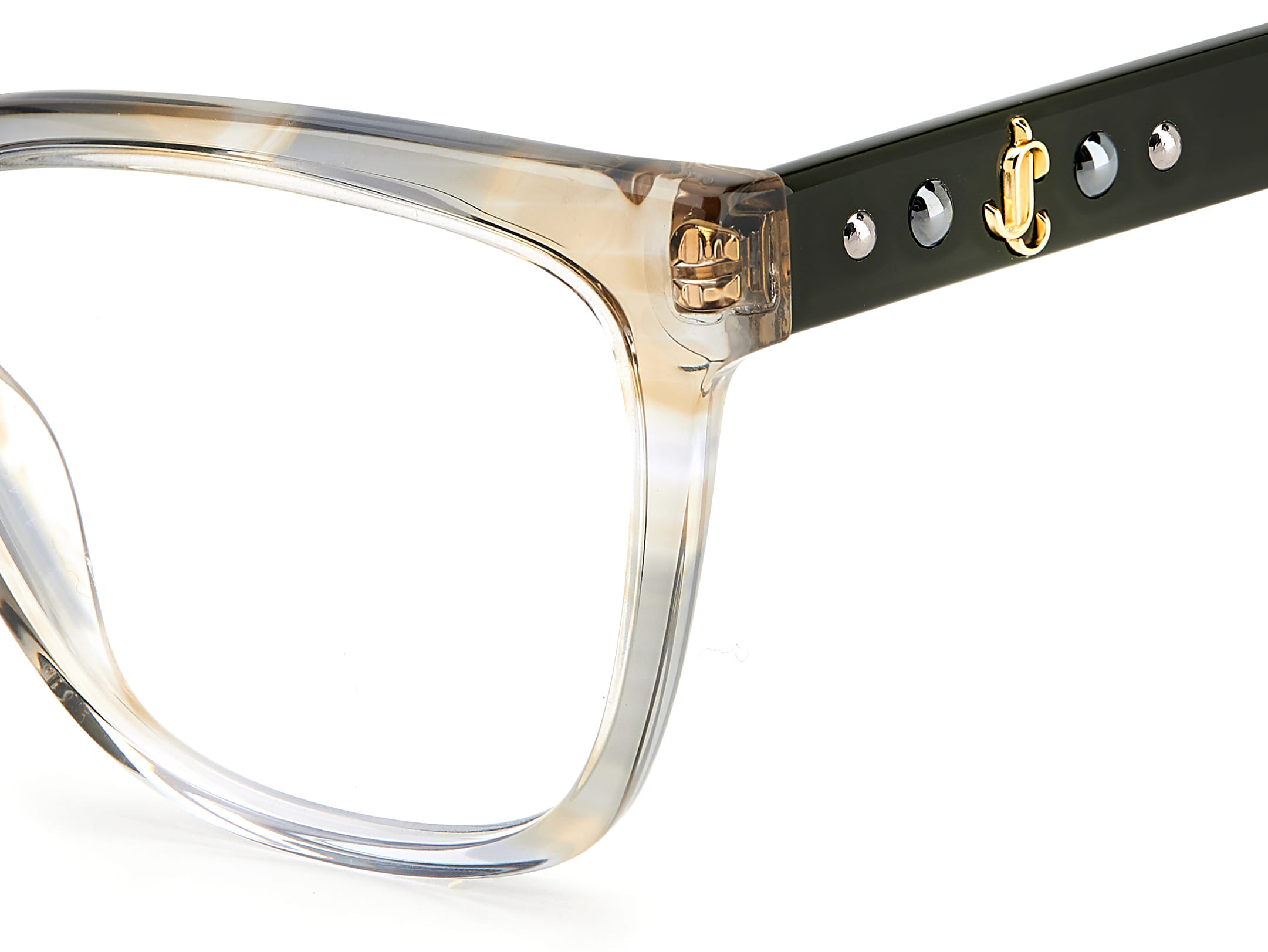 Jimmy Choo JC335 Frame Transparent Female Full Shell Frame — Transparent frame — view 3