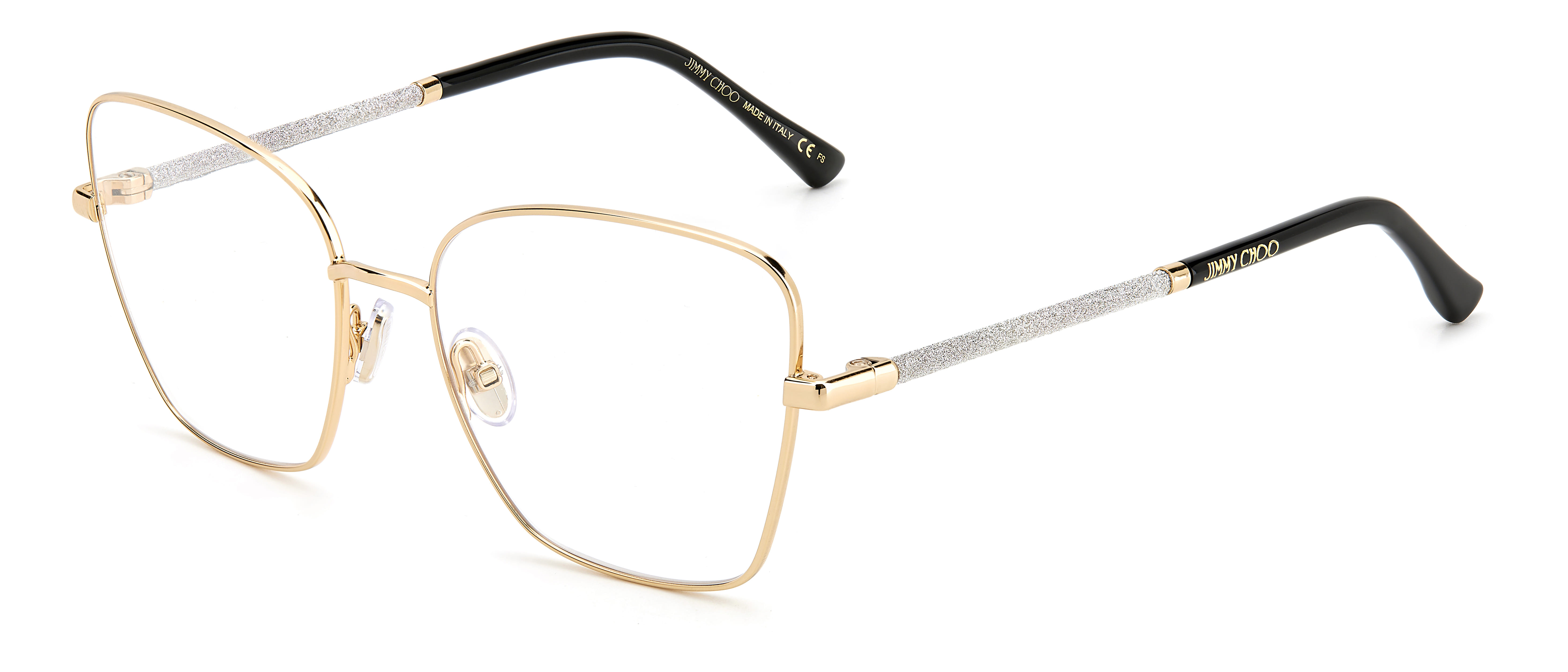 Jimmy Choo JC333 Frame Gold Female Full Stainless Steel Frame — Gold frame — view 1
